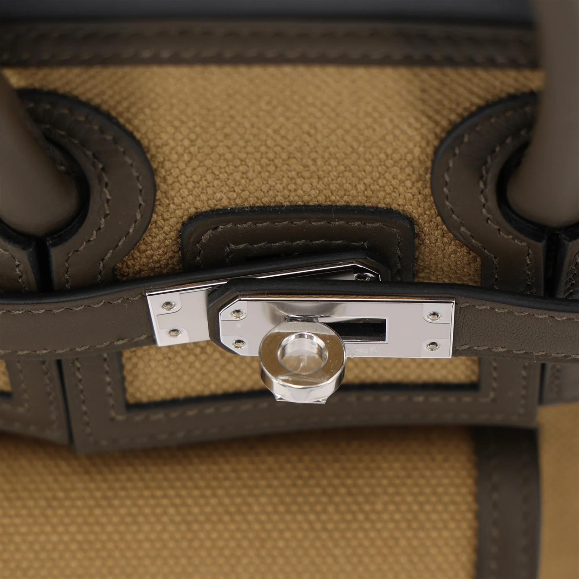 ランク N 新品 HERMÈS エルメス 限定品 バーキン 25 カーゴ ヴェールローデン (V8) デューン トワルゴエラン シルバー金具 G刻印 (2026) - 9