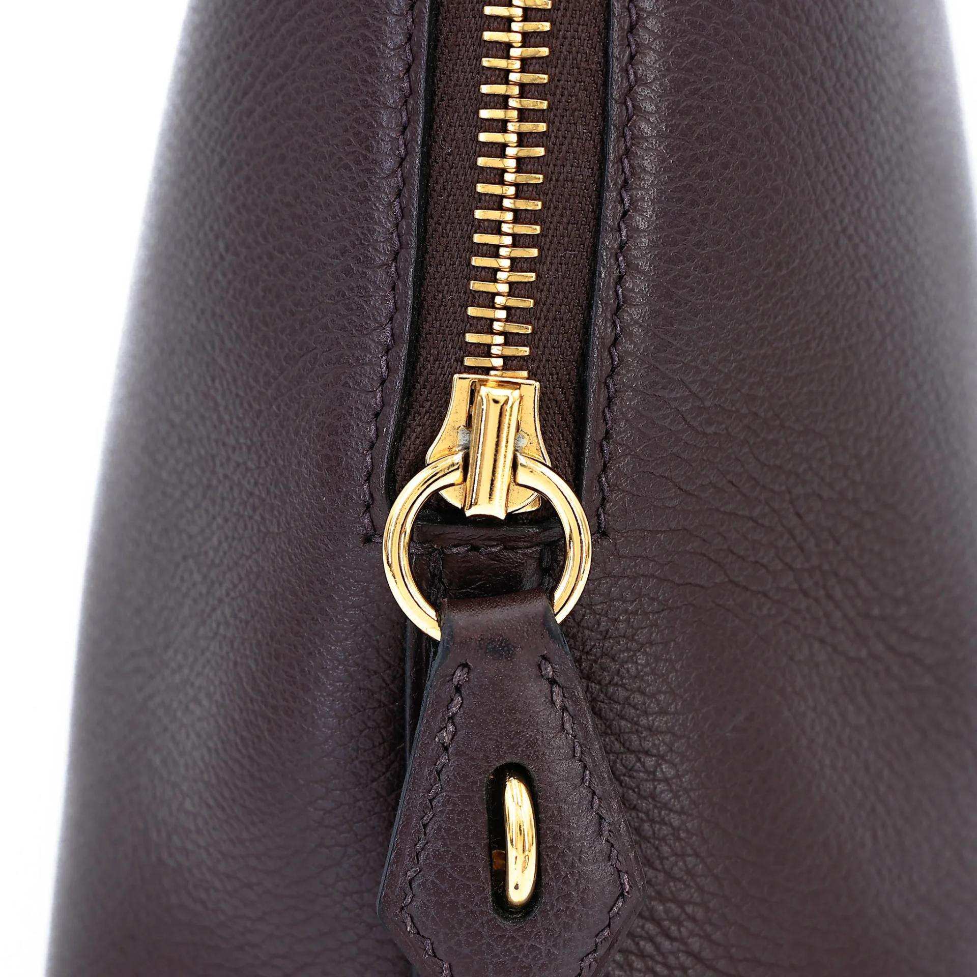 ランク A HERMÈS エルメス ボリード25  ヴェルソ ルージュセリエ (0G) ブルーサフィール (73) エバーカラー ゴールド金具 U刻印 (2022) - 16