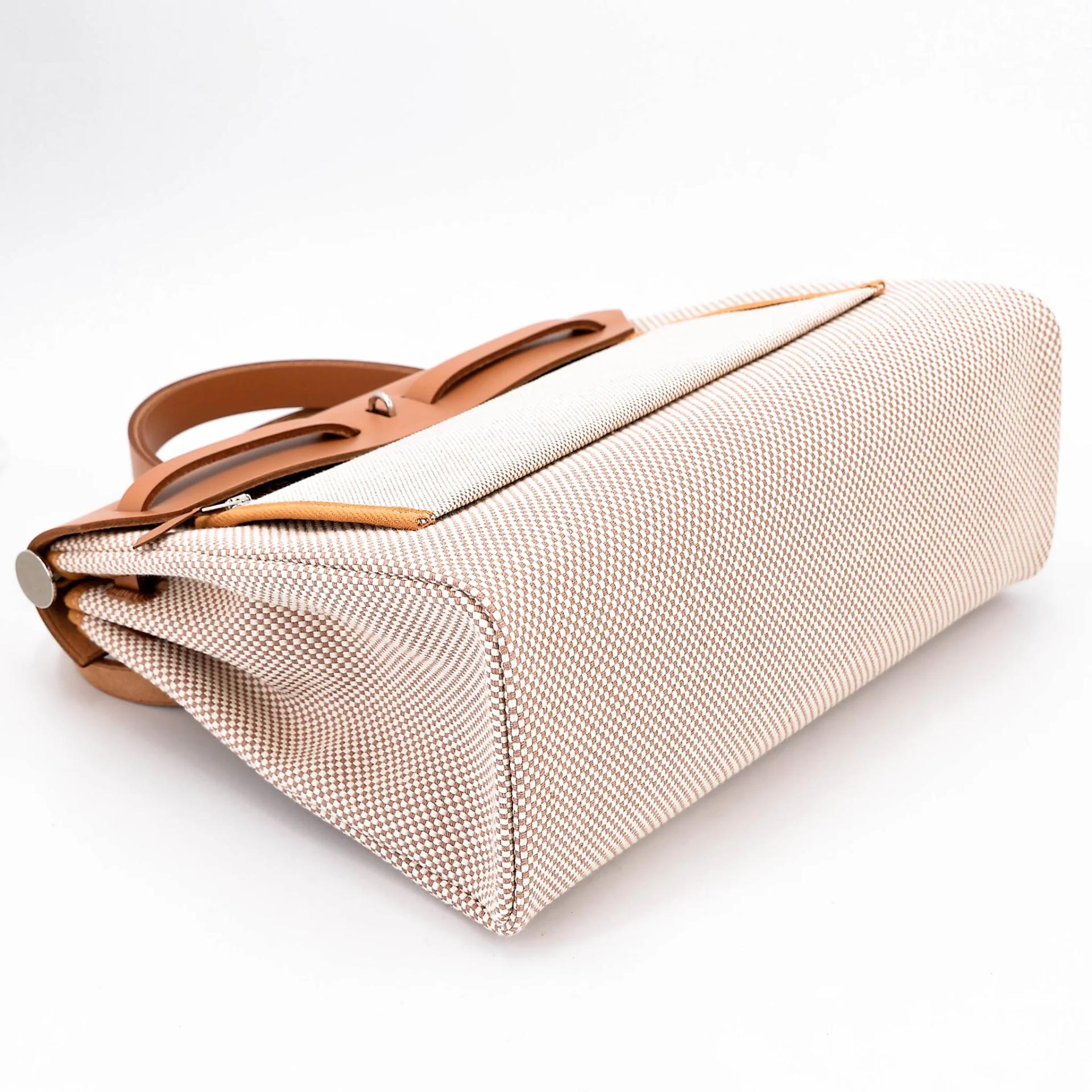 ランク N 新品 HERMÈS エルメス エールバッグPM ゴールド (37) トワルアッシュ シルバー金具 G刻印 (2026) - 8