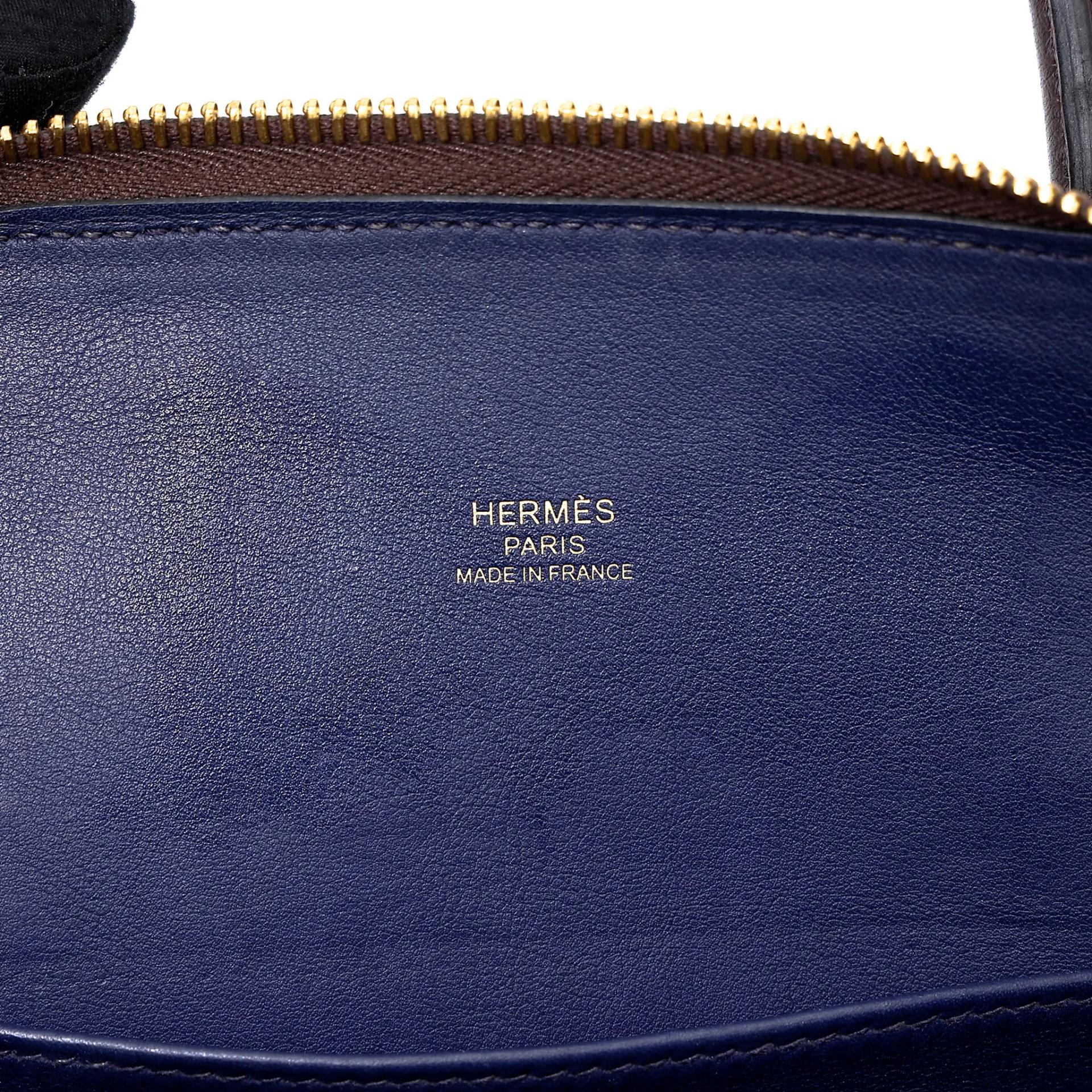 ランク A HERMÈS エルメス ボリード25  ヴェルソ ルージュセリエ (0G) ブルーサフィール (73) エバーカラー ゴールド金具 U刻印 (2022) - 19