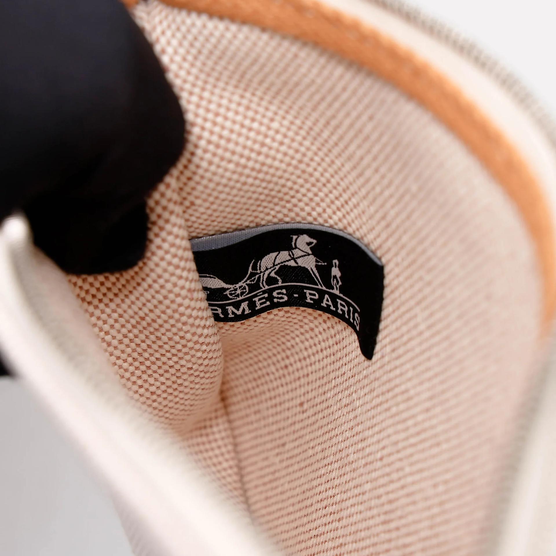 ランク N 新品 HERMÈS エルメス エールバッグPM ゴールド (37) トワルアッシュ シルバー金具 G刻印 (2026) - 25