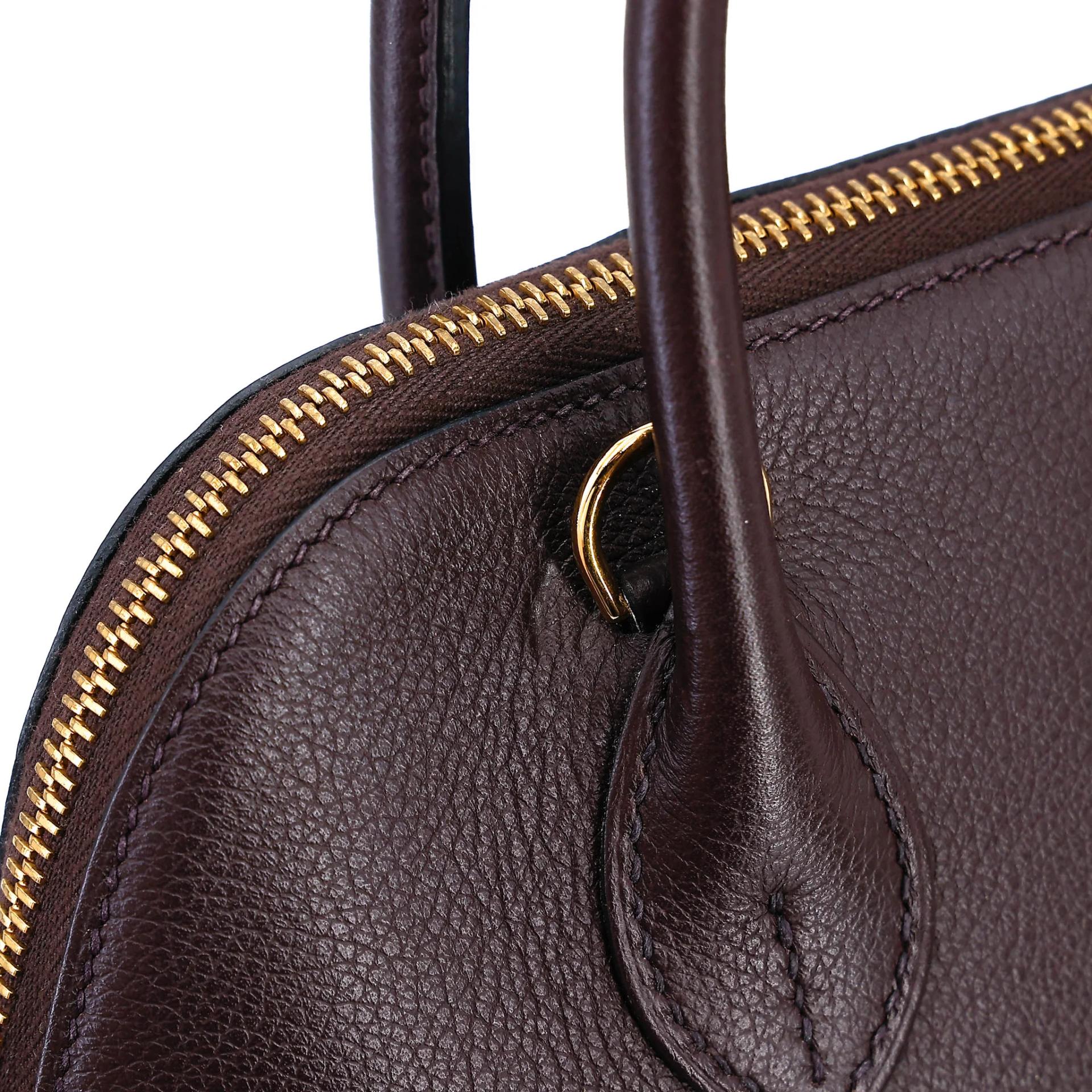 ランク A HERMÈS エルメス ボリード25  ヴェルソ ルージュセリエ (0G) ブルーサフィール (73) エバーカラー ゴールド金具 U刻印 (2022) - 13