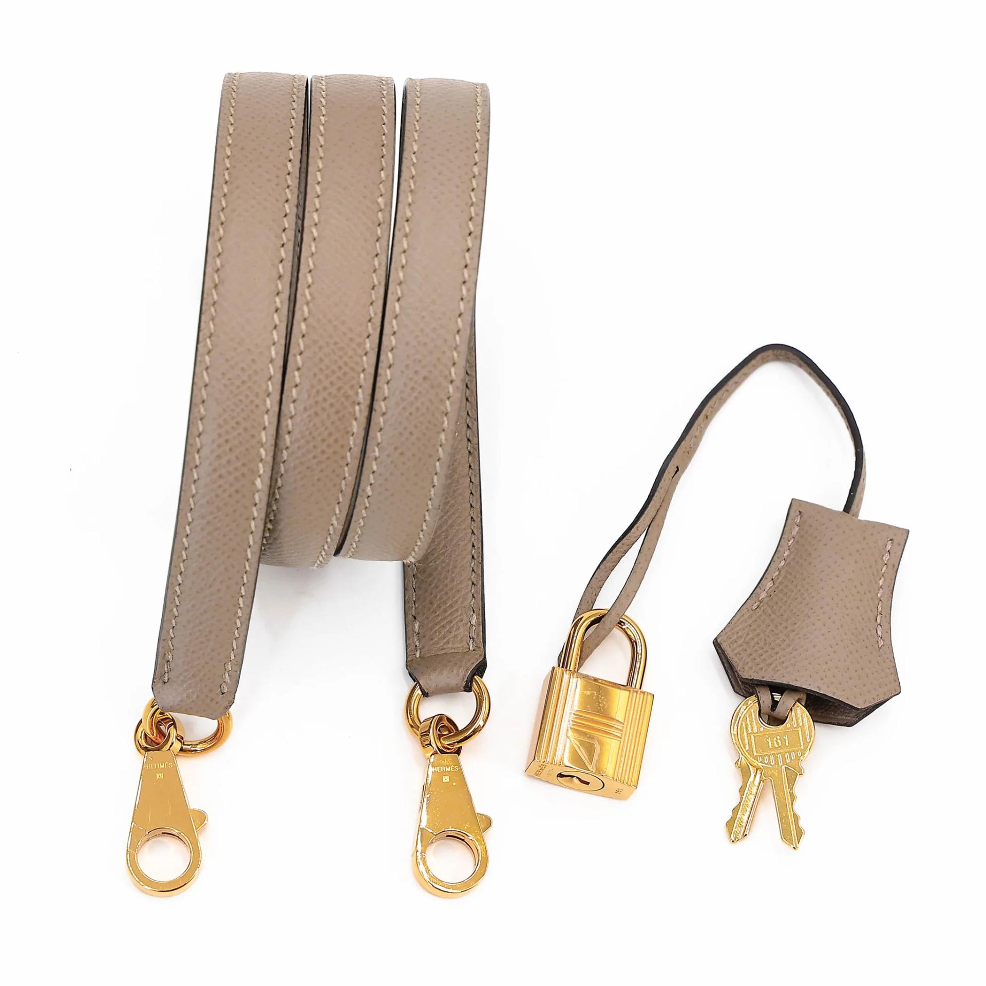 ランク A HERMÈS エルメス ケリー25 セリエ グリアスファルト (M8) エプソン ゴールド金具 C刻印 (2018) - 33