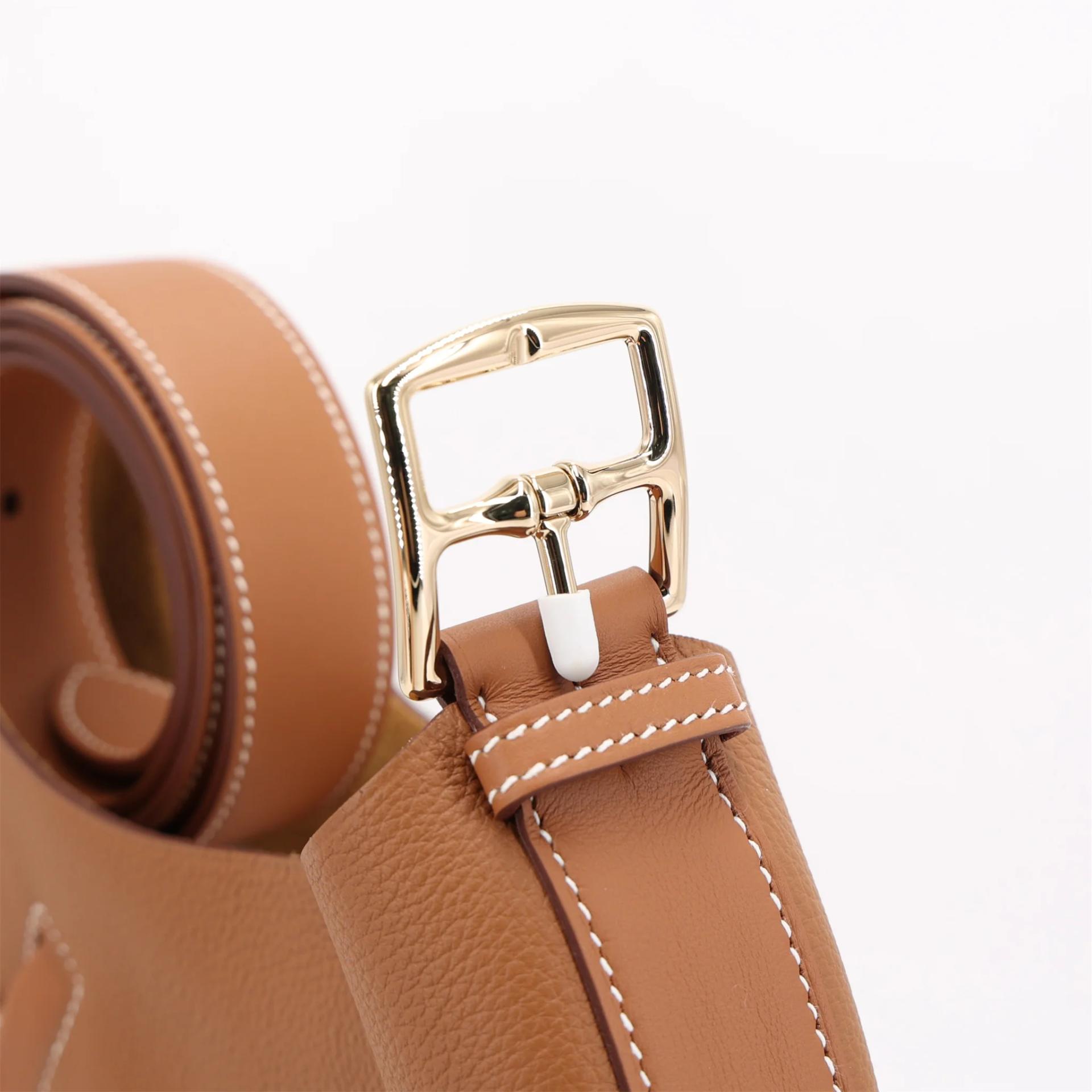 ランク N 新品 HERMÈS エルメス アルソン スリム ショルダーバッグ ゴールド (37) トゴ スイフト シャンパンゴールド金具 K刻印 (2025) - 7