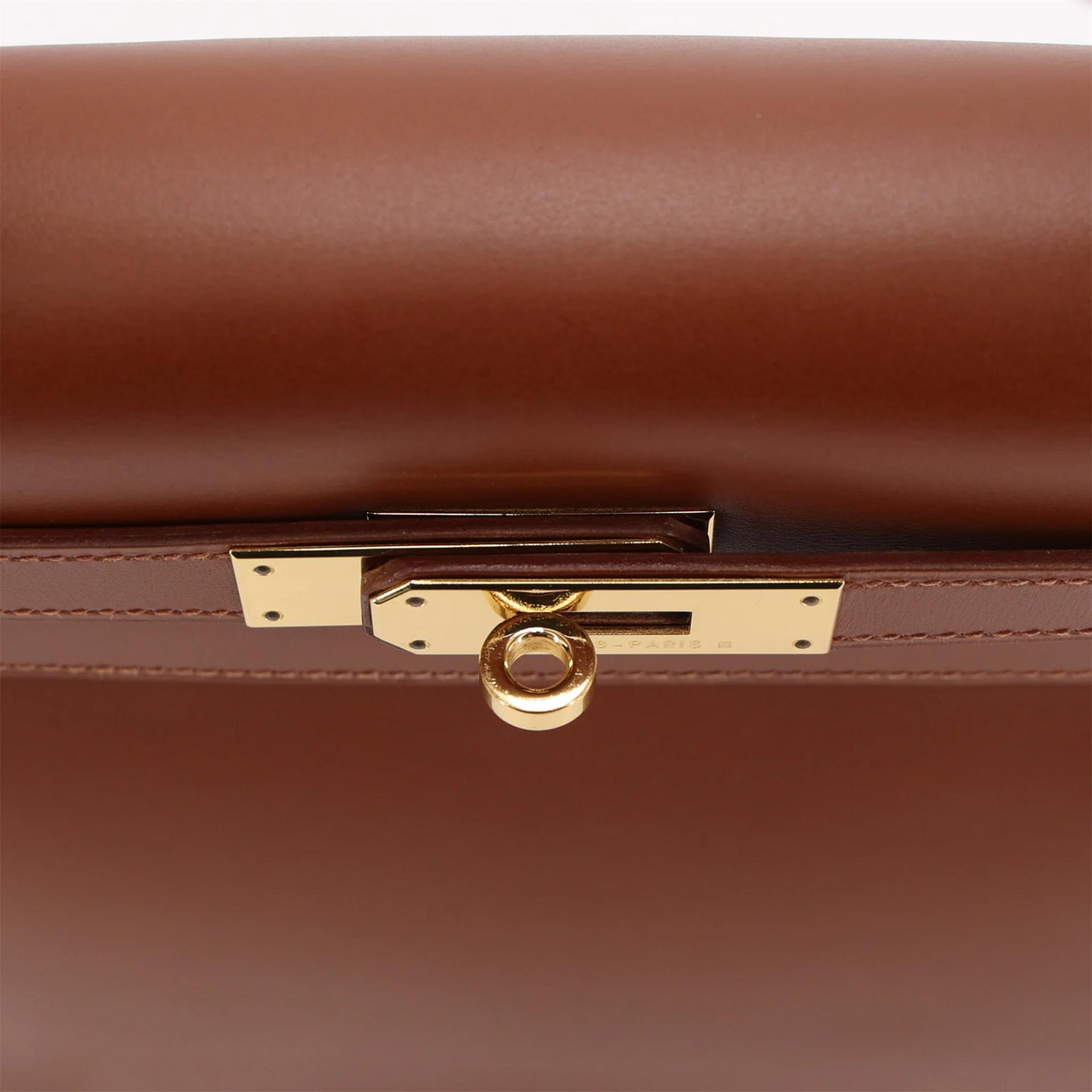 ランク A HERMÈS エルメス ケリー32 キャラメル (28) ボックスカーフ ゴールド金具 □F刻印 (2002) - 10