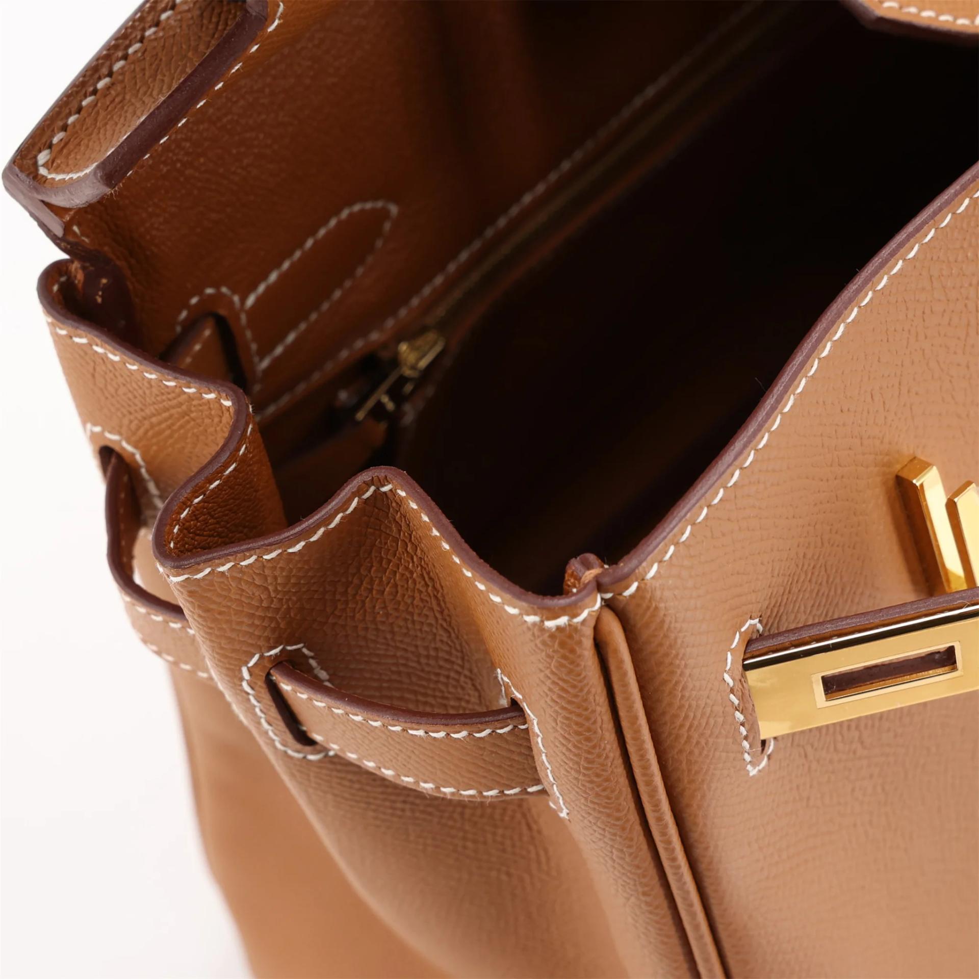 ランク SA HERMÈS エルメス バーキン30 ゴールド エプソン ゴールド金具 U刻印 (2022) - 13