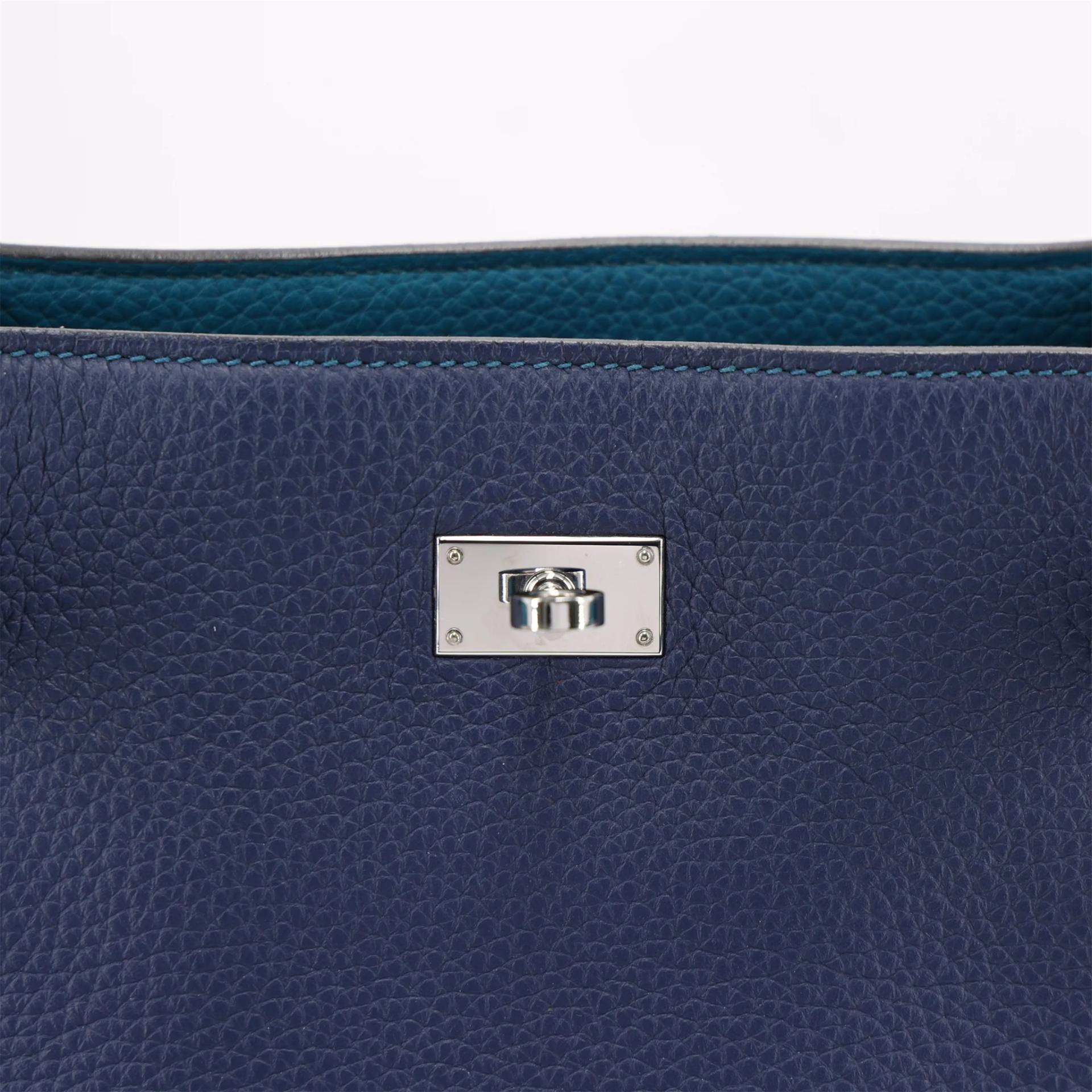 ランク SA HERMÈS エルメス ソーケリー22 ヴェルソ ターコイズ (7B) コルヴェール (1P) トリヨン シルバー金具 □Q刻印 (2013) - 10