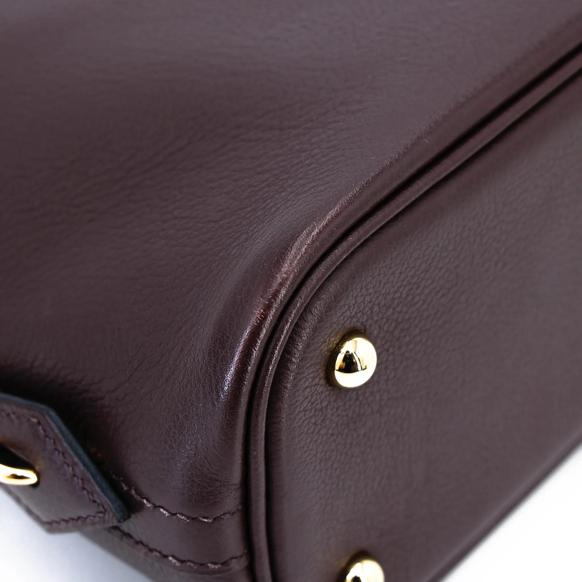 ランク A HERMÈS エルメス ボリード25  ヴェルソ ルージュセリエ (0G) ブルーサフィール (73) エバーカラー ゴールド金具 U刻印 (2022) - 9