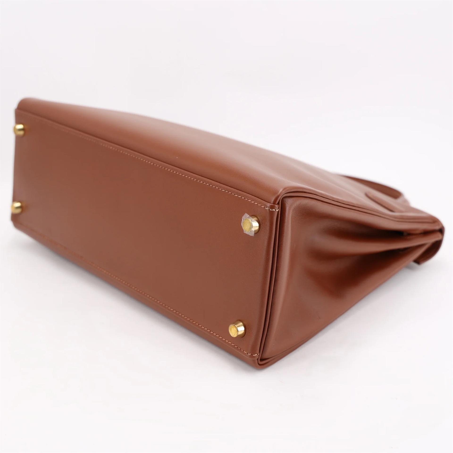 ランク A HERMÈS エルメス ケリー32 キャラメル (28) ボックスカーフ ゴールド金具 □F刻印 (2002) - 8
