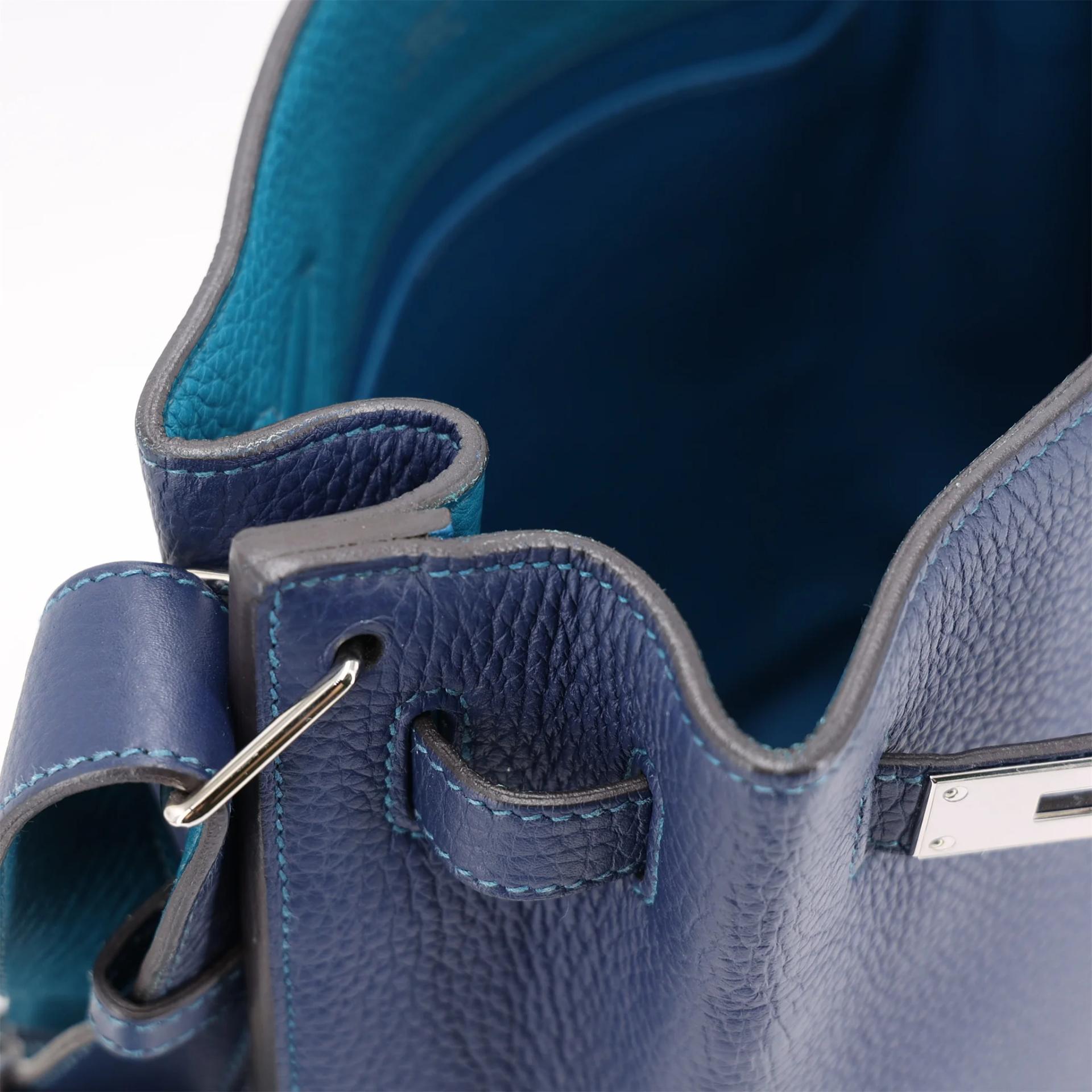 ランク SA HERMÈS エルメス ソーケリー22 ヴェルソ ターコイズ (7B) コルヴェール (1P) トリヨン シルバー金具 □Q刻印 (2013) - 13