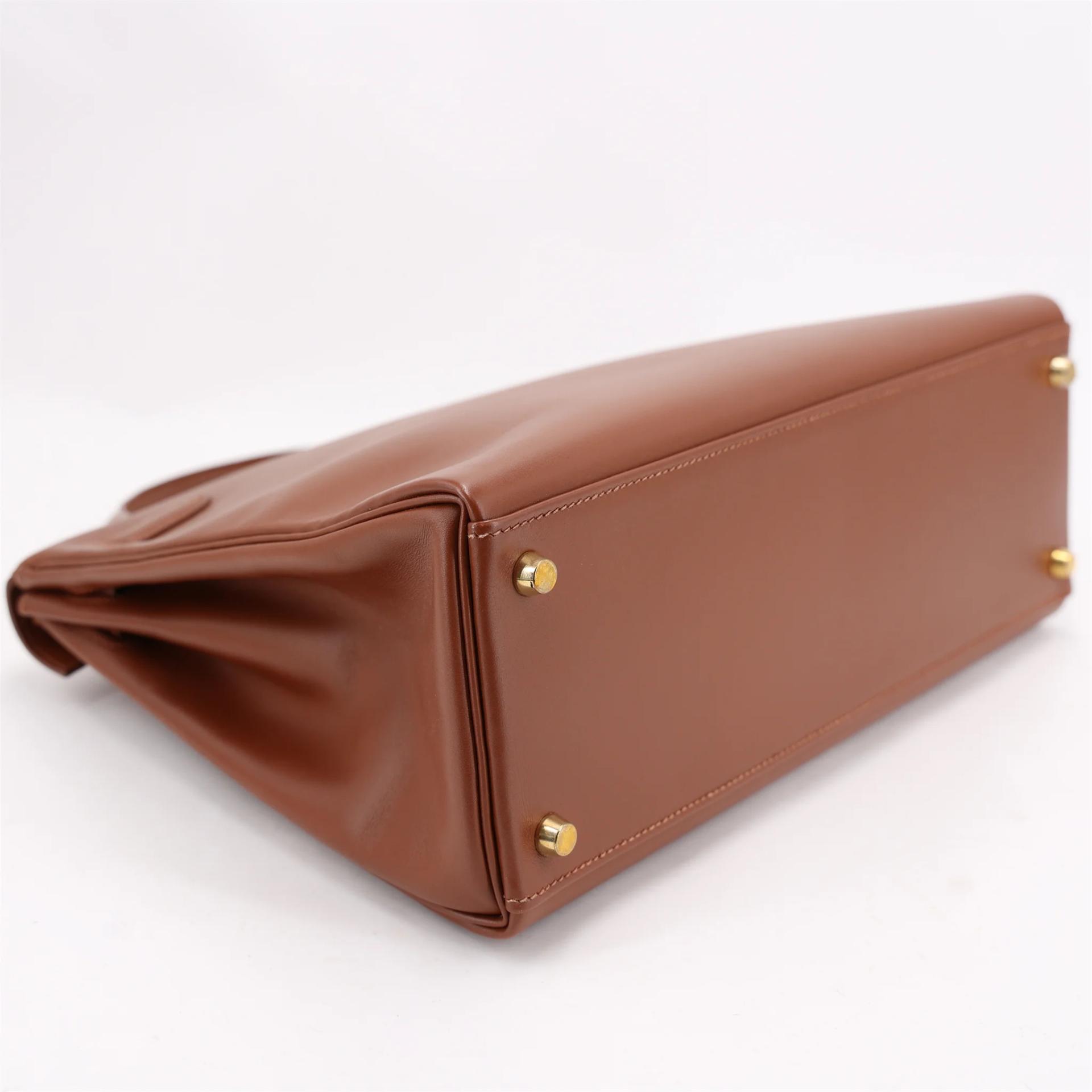 ランク A HERMÈS エルメス ケリー32 キャラメル (28) ボックスカーフ ゴールド金具 □F刻印 (2002) - 7