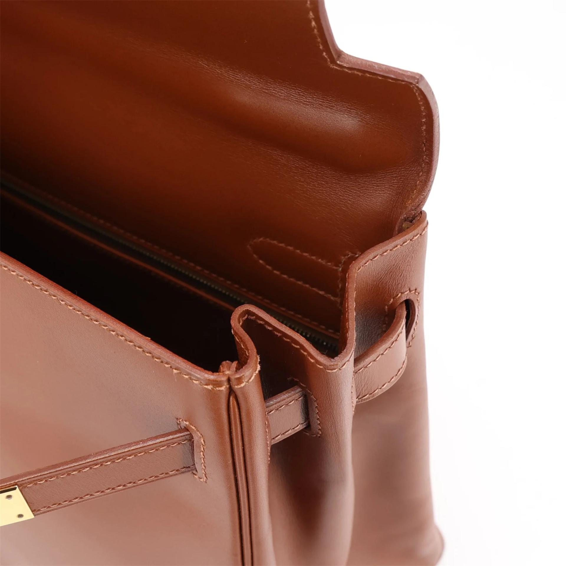 ランク A HERMÈS エルメス ケリー32 キャラメル (28) ボックスカーフ ゴールド金具 □F刻印 (2002) - 15