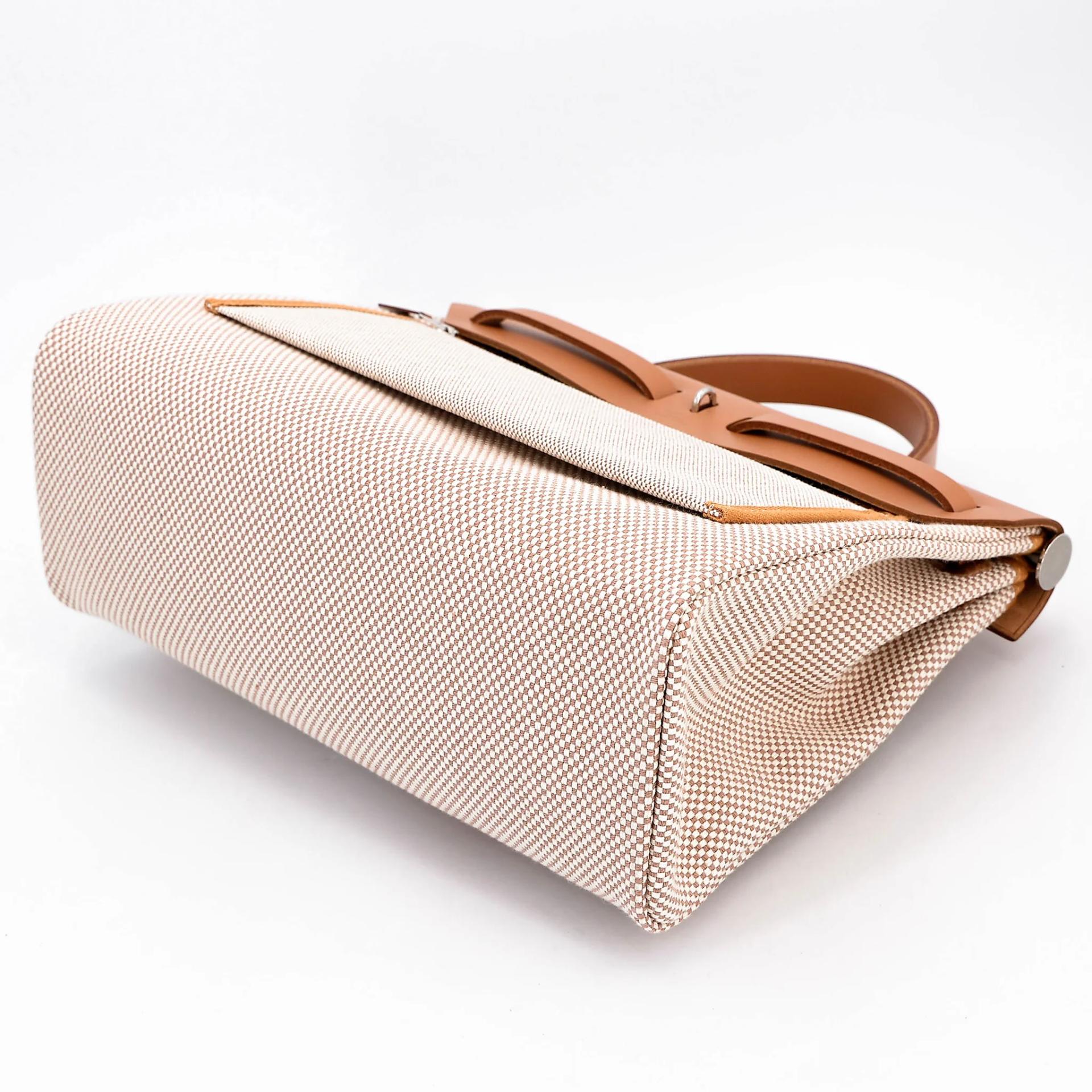 ランク N 新品 HERMÈS エルメス エールバッグPM ゴールド (37) トワルアッシュ シルバー金具 G刻印 (2026) - 7
