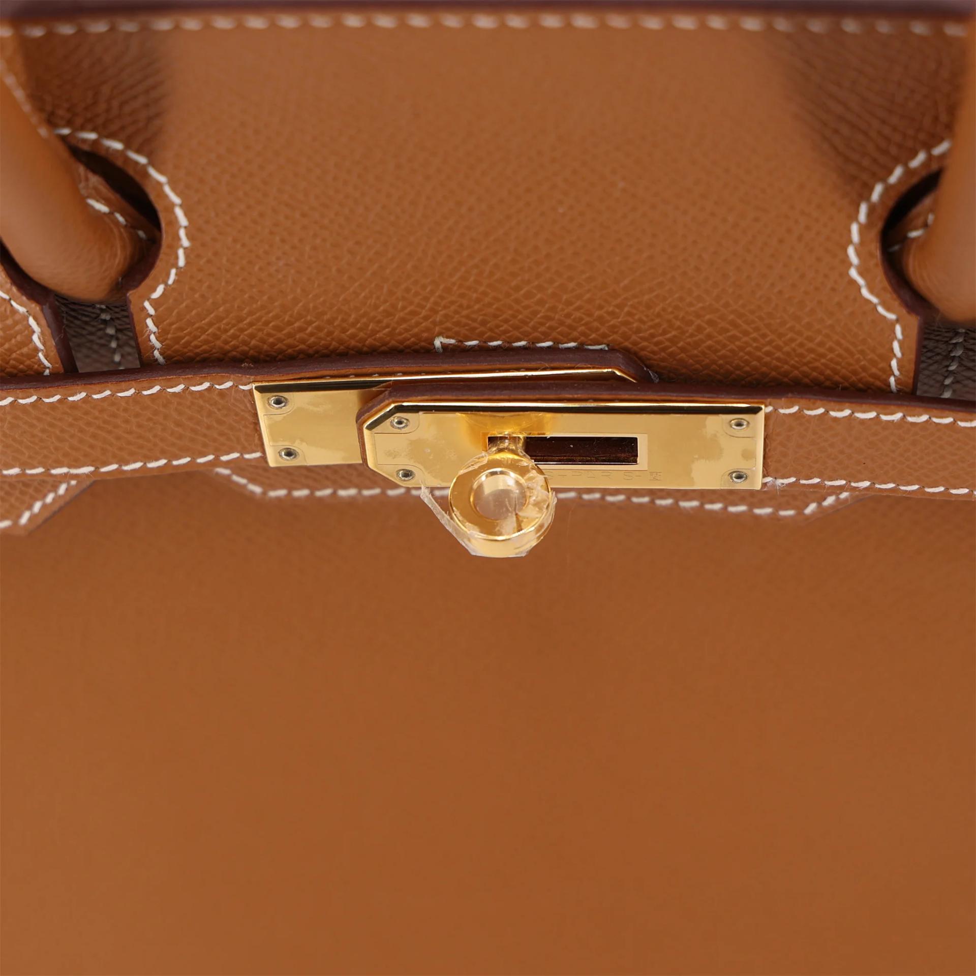 ランク SA HERMÈS エルメス バーキン30 ゴールド エプソン ゴールド金具 U刻印 (2022) - 9