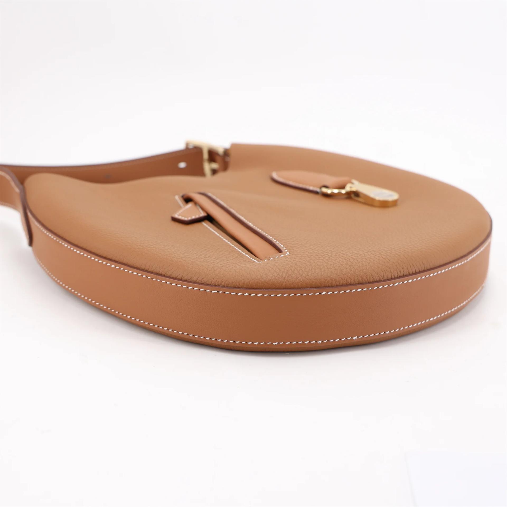 ランク N 新品 HERMÈS エルメス アルソン スリム ショルダーバッグ ゴールド (37) トゴ スイフト シャンパンゴールド金具 K刻印 (2025) - 3