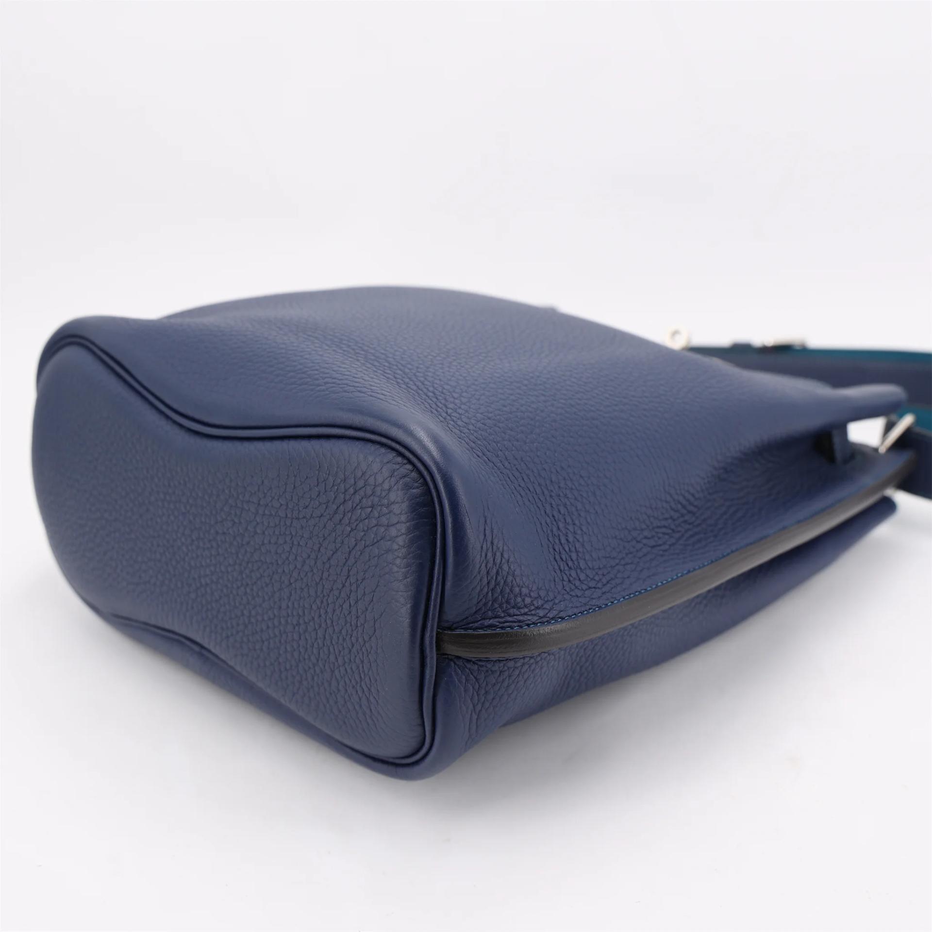 ランク SA HERMÈS エルメス ソーケリー22 ヴェルソ ターコイズ (7B) コルヴェール (1P) トリヨン シルバー金具 □Q刻印 (2013) - 5