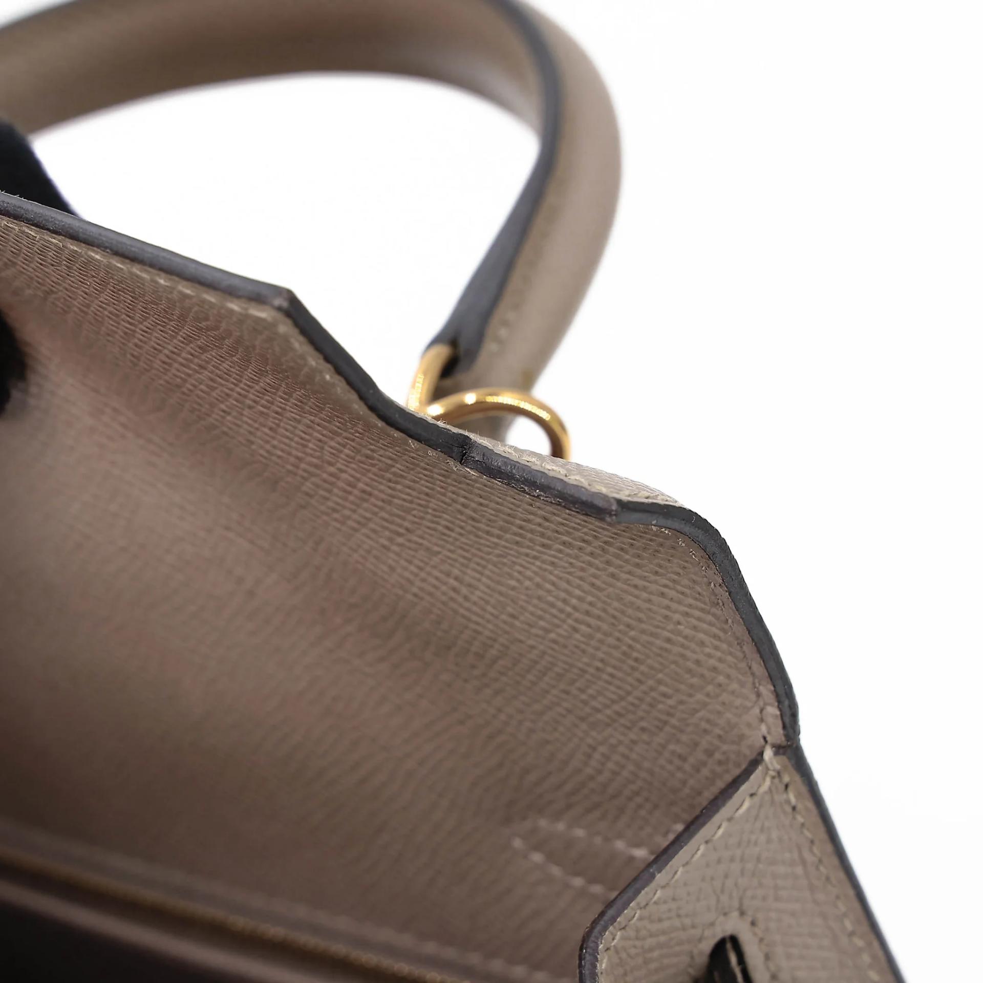ランク A HERMÈS エルメス ケリー25 セリエ グリアスファルト (M8) エプソン ゴールド金具 C刻印 (2018) - 26