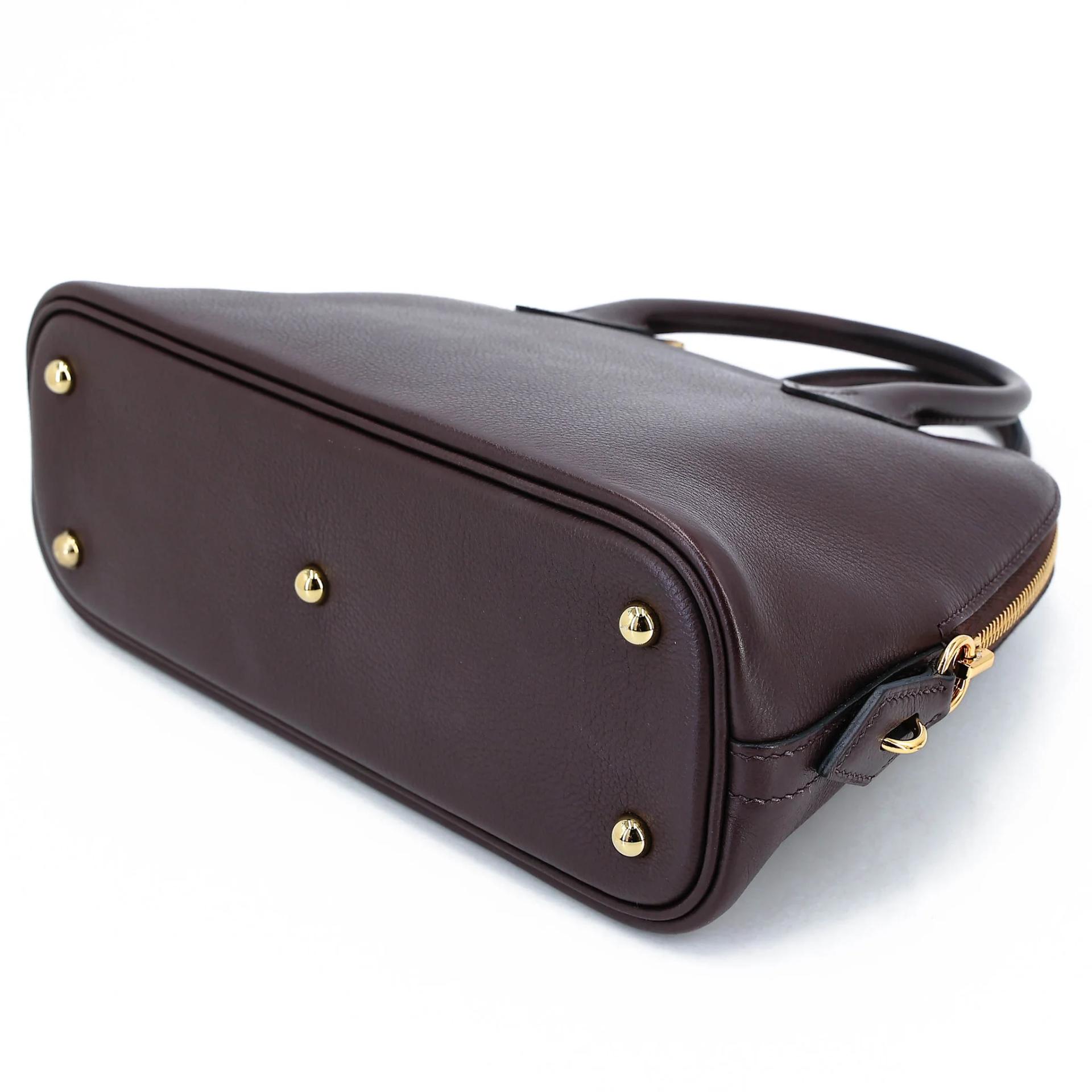 ランク A HERMÈS エルメス ボリード25  ヴェルソ ルージュセリエ (0G) ブルーサフィール (73) エバーカラー ゴールド金具 U刻印 (2022) - 6