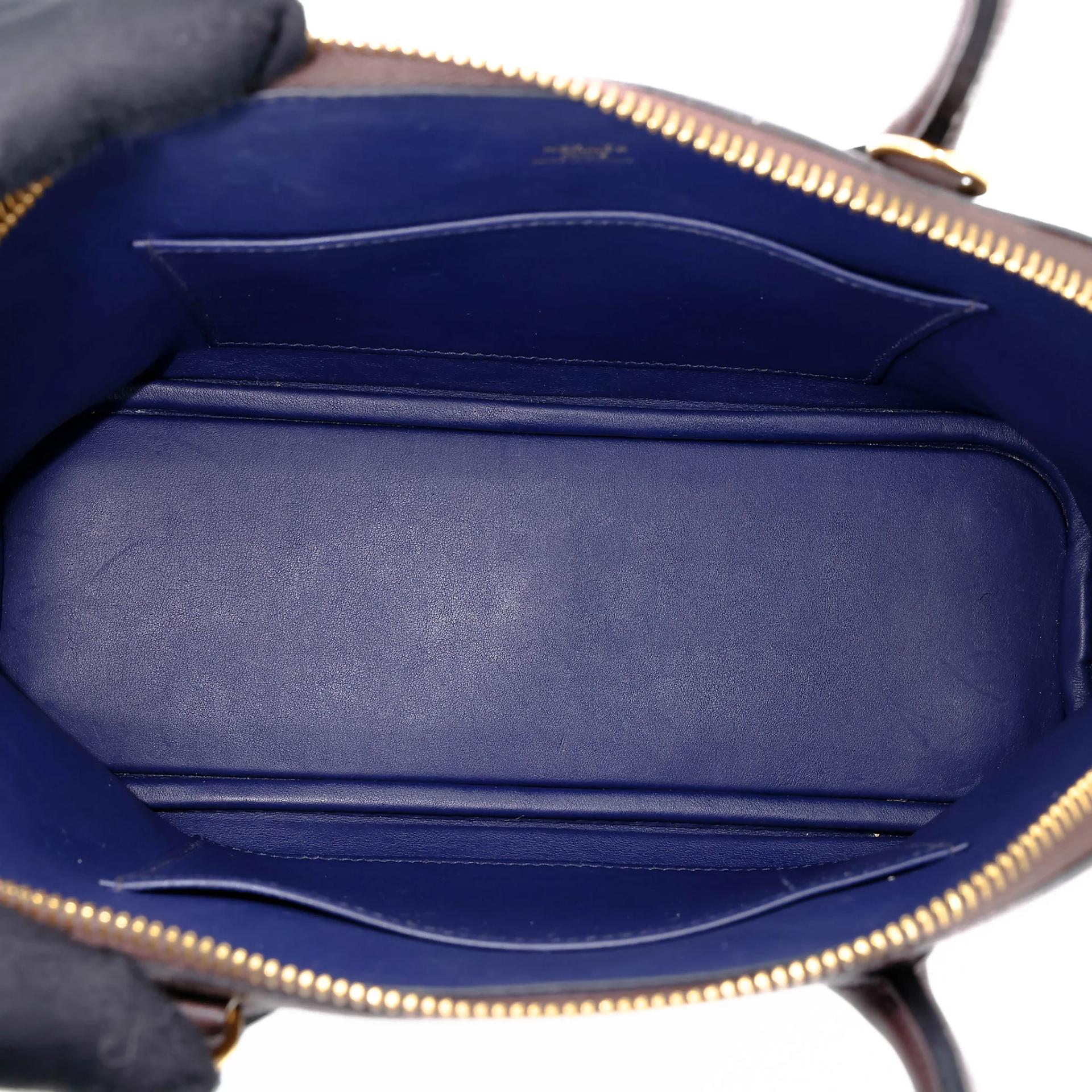 ランク A HERMÈS エルメス ボリード25  ヴェルソ ルージュセリエ (0G) ブルーサフィール (73) エバーカラー ゴールド金具 U刻印 (2022) - 26
