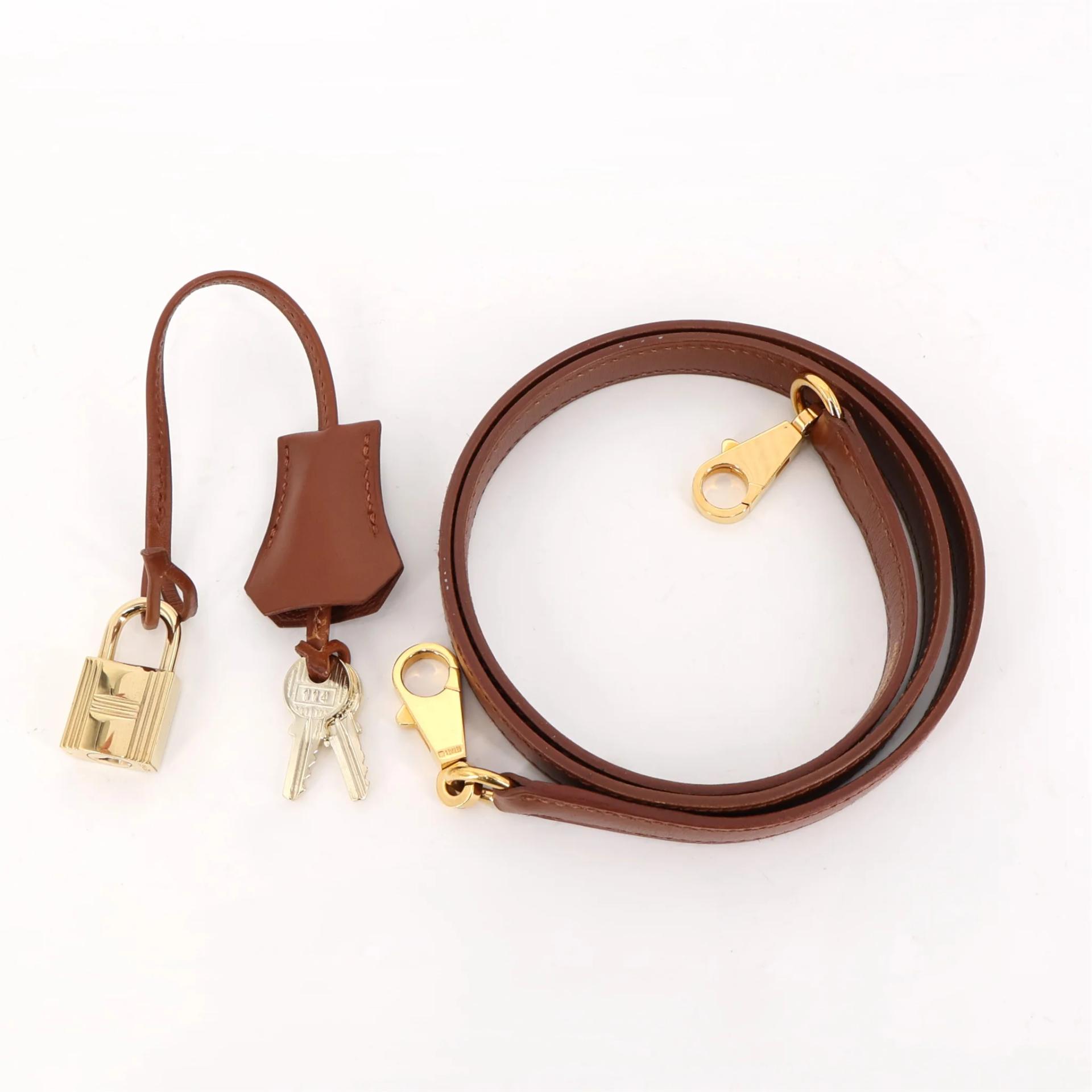 ランク A HERMÈS エルメス ケリー32 キャラメル (28) ボックスカーフ ゴールド金具 □F刻印 (2002) - 19