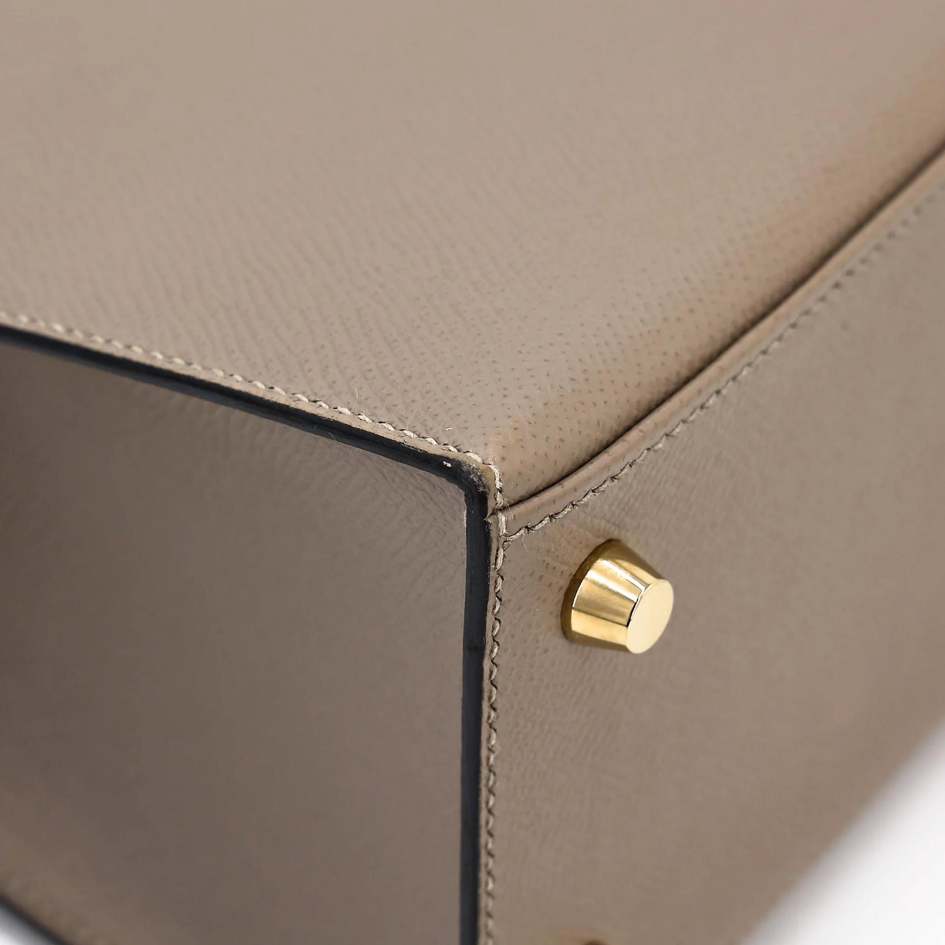 ランク A HERMÈS エルメス ケリー25 セリエ グリアスファルト (M8) エプソン ゴールド金具 C刻印 (2018) - 11