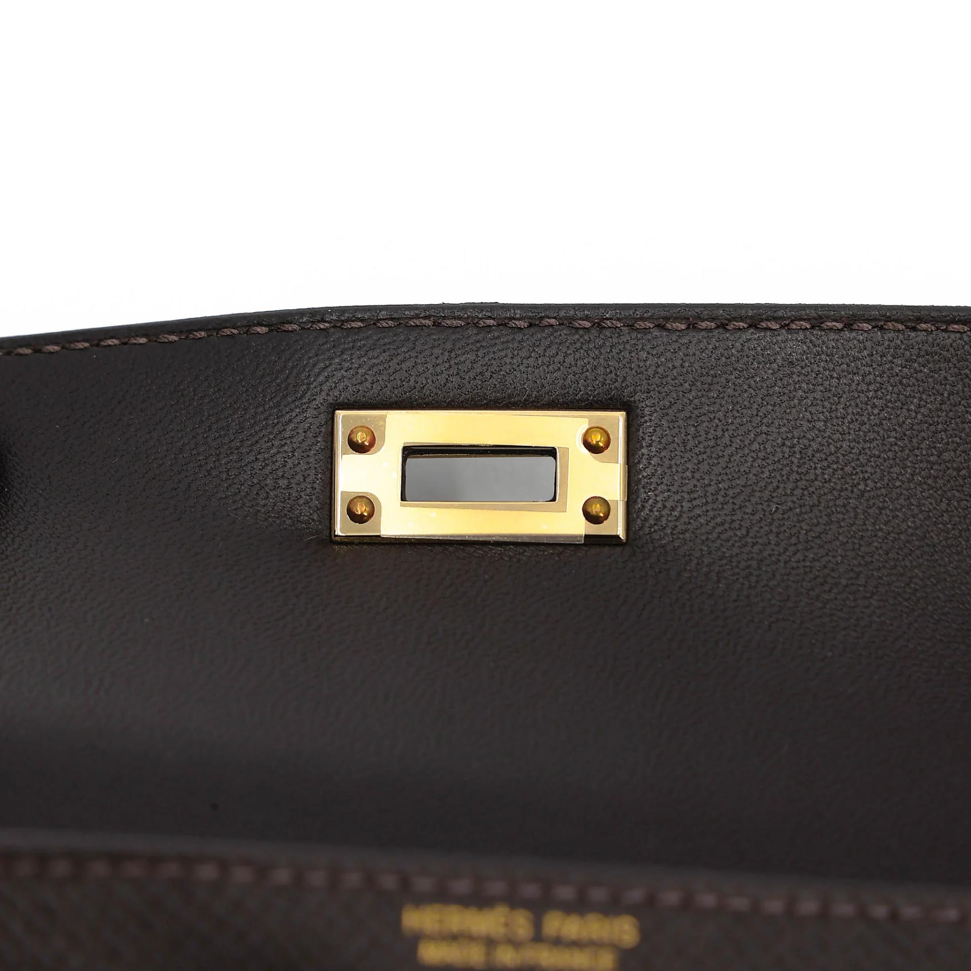 ランク N 新品 HERMÈS エルメス ミニケリー2 ベブラン（T3） エプソン シャンパンゴールド金具 G刻印 (2026) - 11