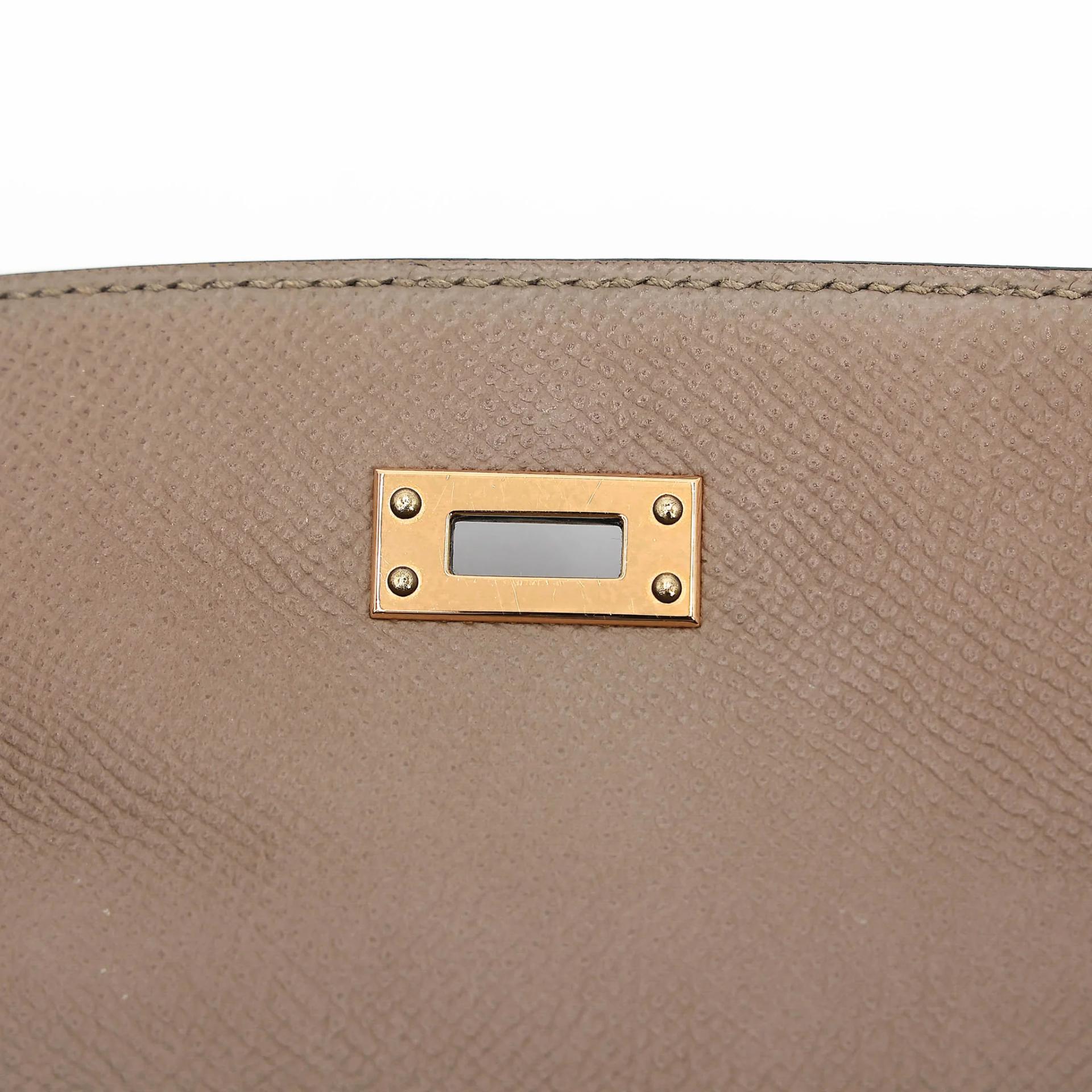 ランク A HERMÈS エルメス ケリー25 セリエ グリアスファルト (M8) エプソン ゴールド金具 C刻印 (2018) - 20