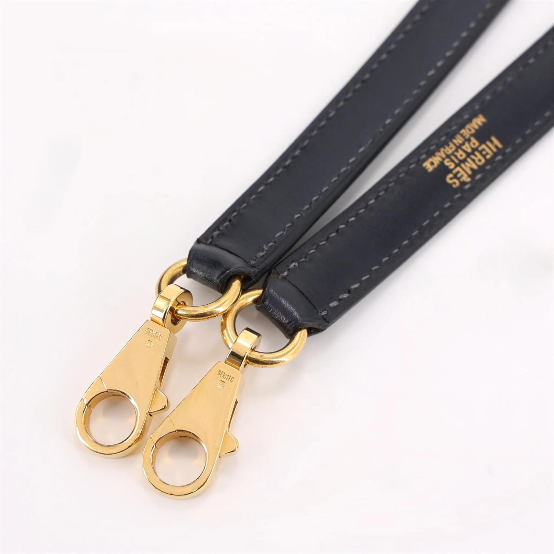 ランク A HERMÈS エルメス ケリー32 セリエ ブルーネイビー (7U) ボックスカーフ ゴールド金具 □M刻印 (2009) - 22