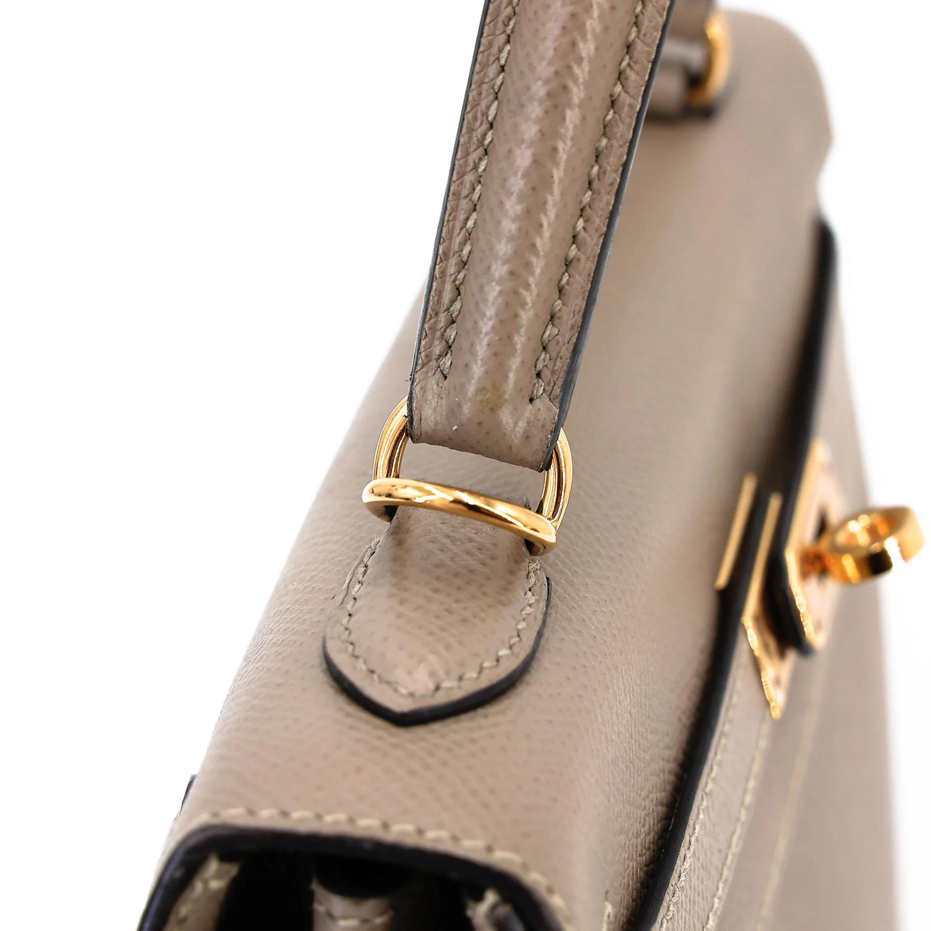 ランク A HERMÈS エルメス ケリー25 セリエ グリアスファルト (M8) エプソン ゴールド金具 C刻印 (2018) - 15
