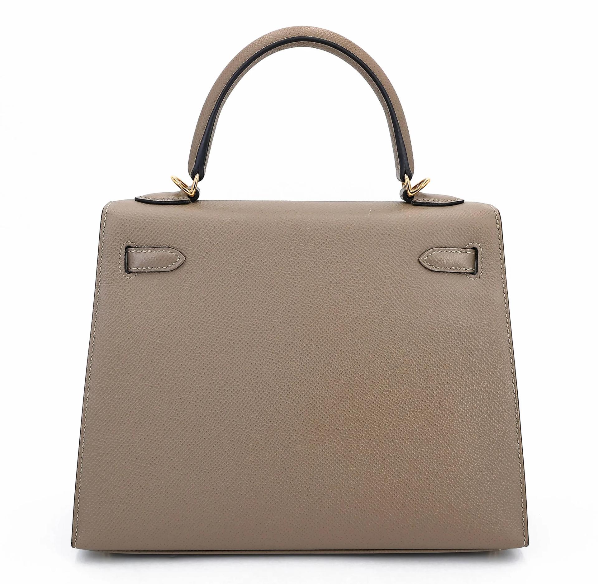 ランク A HERMÈS エルメス ケリー25 セリエ グリアスファルト (M8) エプソン ゴールド金具 C刻印 (2018) - 2
