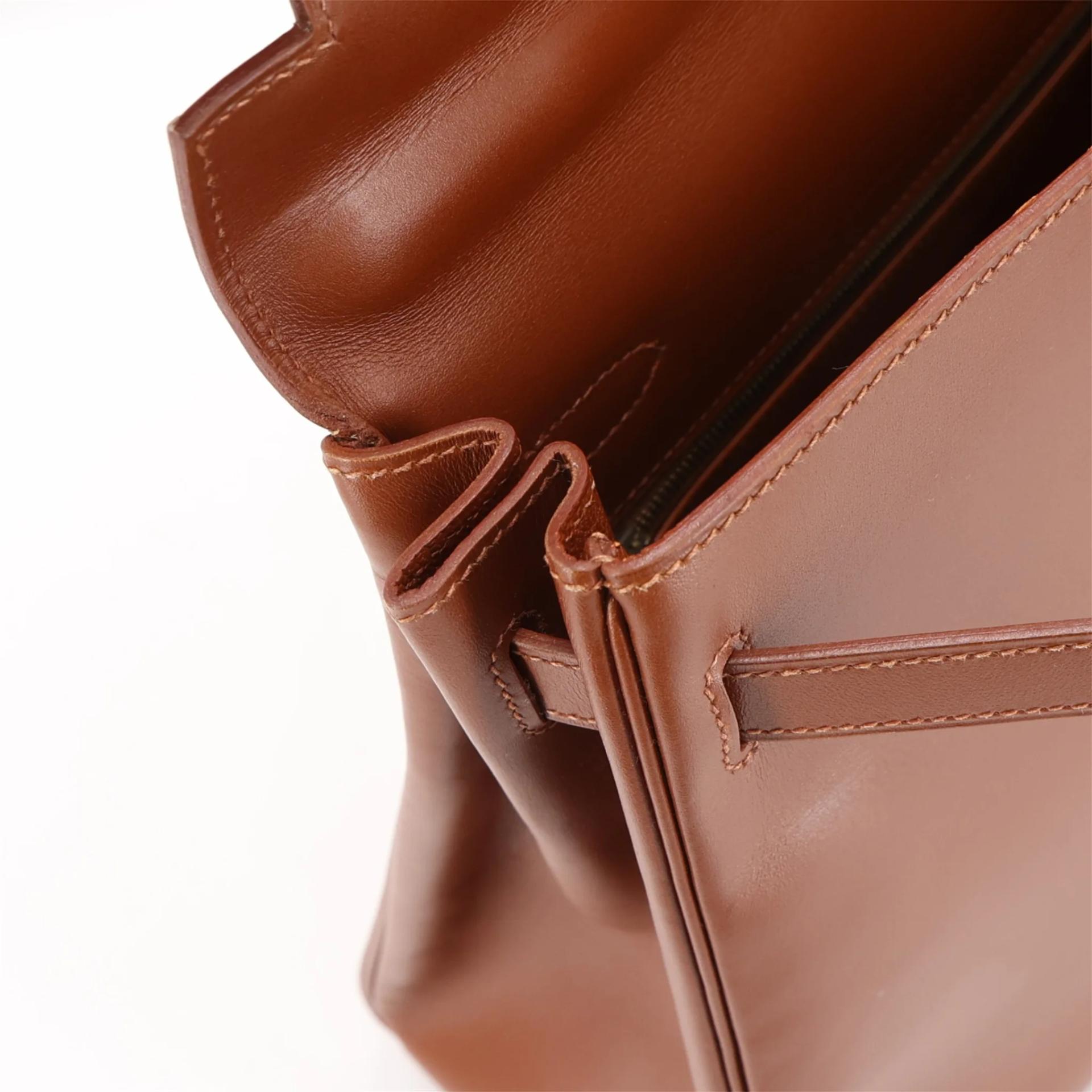 ランク A HERMÈS エルメス ケリー32 キャラメル (28) ボックスカーフ ゴールド金具 □F刻印 (2002) - 14