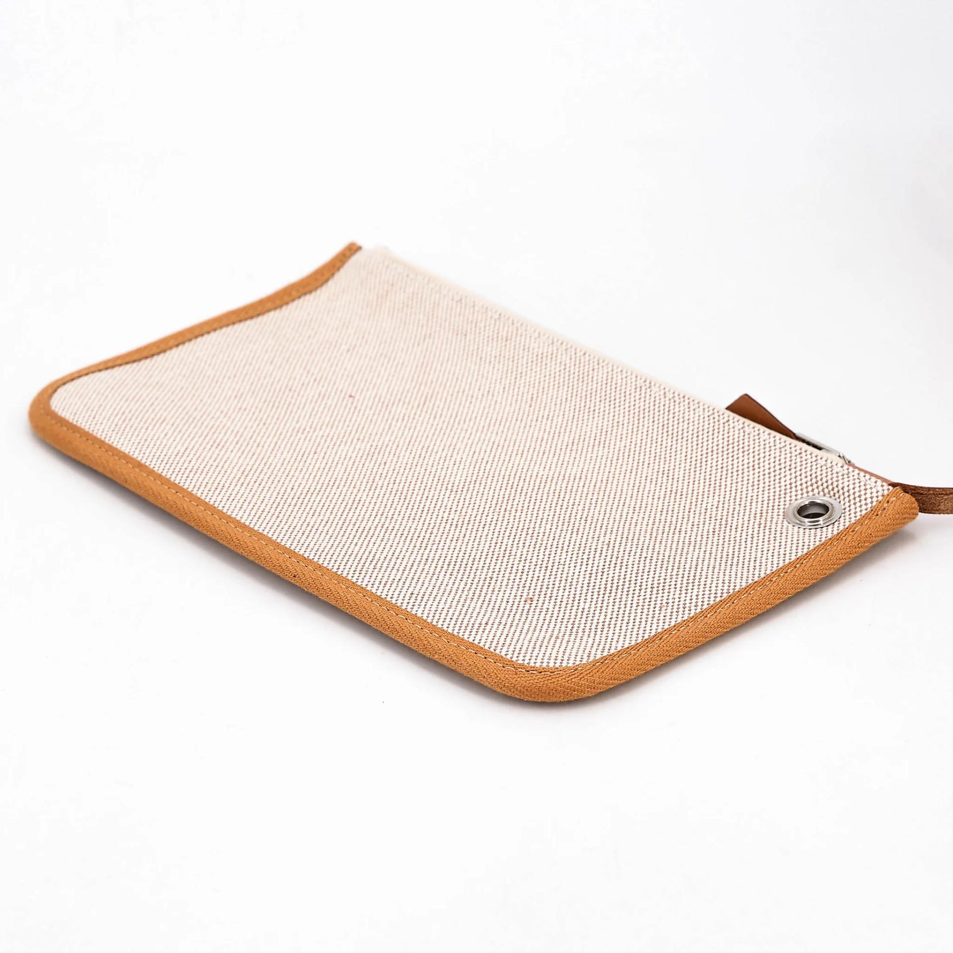 ランク N 新品 HERMÈS エルメス エールバッグPM ゴールド (37) トワルアッシュ シルバー金具 G刻印 (2026) - 19