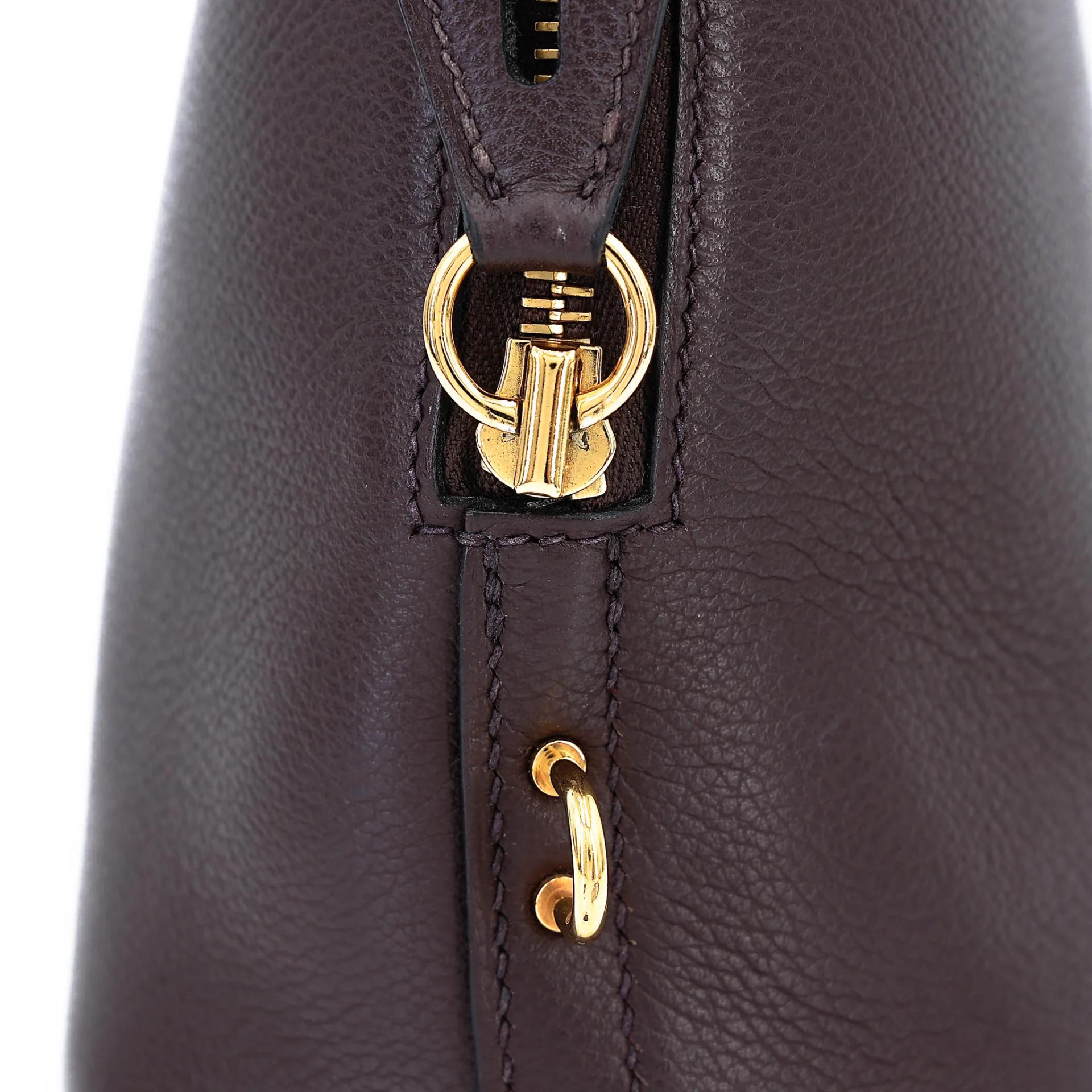 ランク A HERMÈS エルメス ボリード25  ヴェルソ ルージュセリエ (0G) ブルーサフィール (73) エバーカラー ゴールド金具 U刻印 (2022) - 17