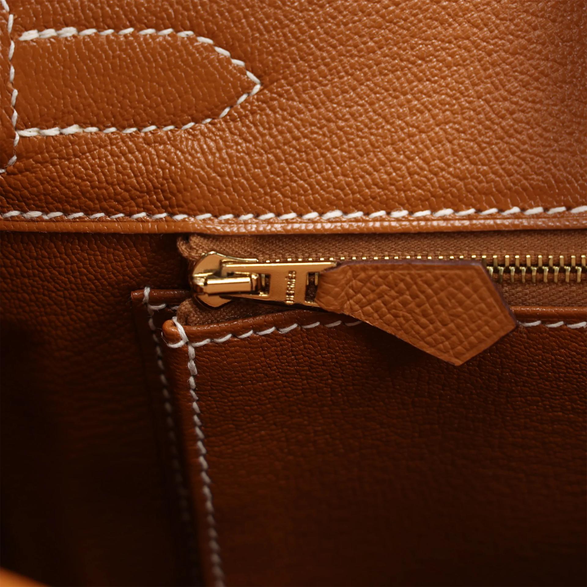 ランク SA HERMÈS エルメス バーキン30 ゴールド エプソン ゴールド金具 U刻印 (2022) - 15