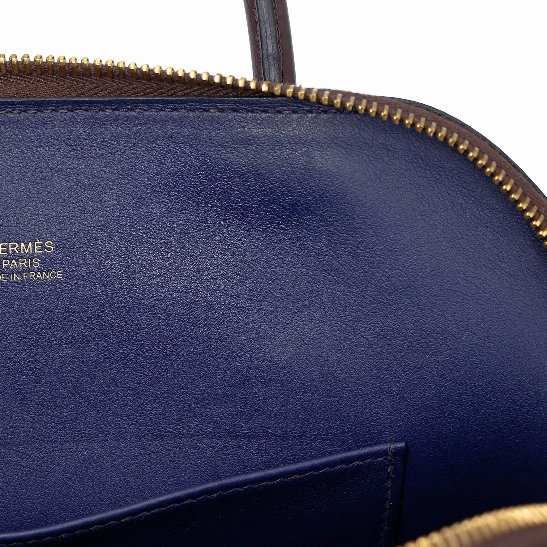 ランク A HERMÈS エルメス ボリード25  ヴェルソ ルージュセリエ (0G) ブルーサフィール (73) エバーカラー ゴールド金具 U刻印 (2022) - 21