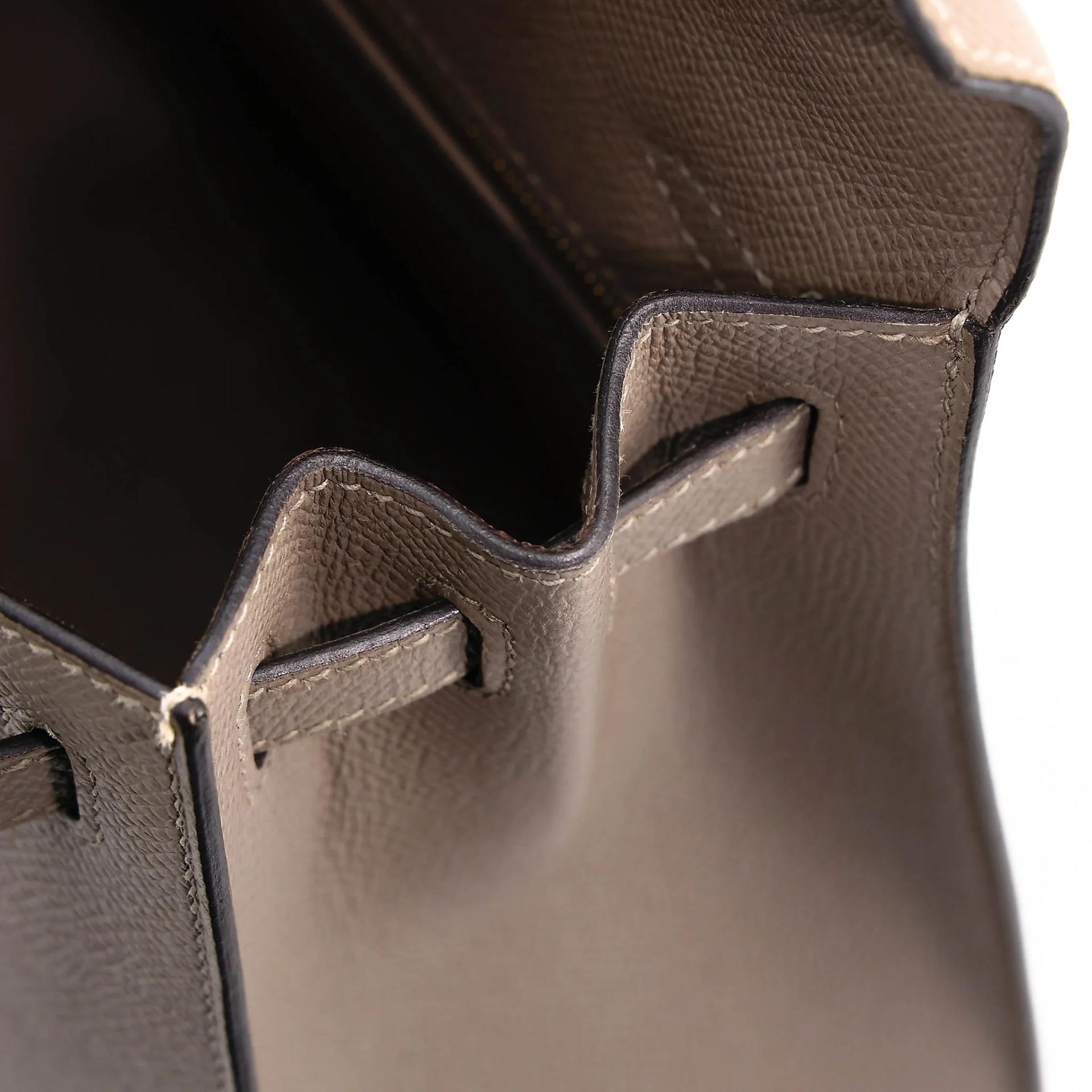 ランク A HERMÈS エルメス ケリー25 セリエ グリアスファルト (M8) エプソン ゴールド金具 C刻印 (2018) - 30