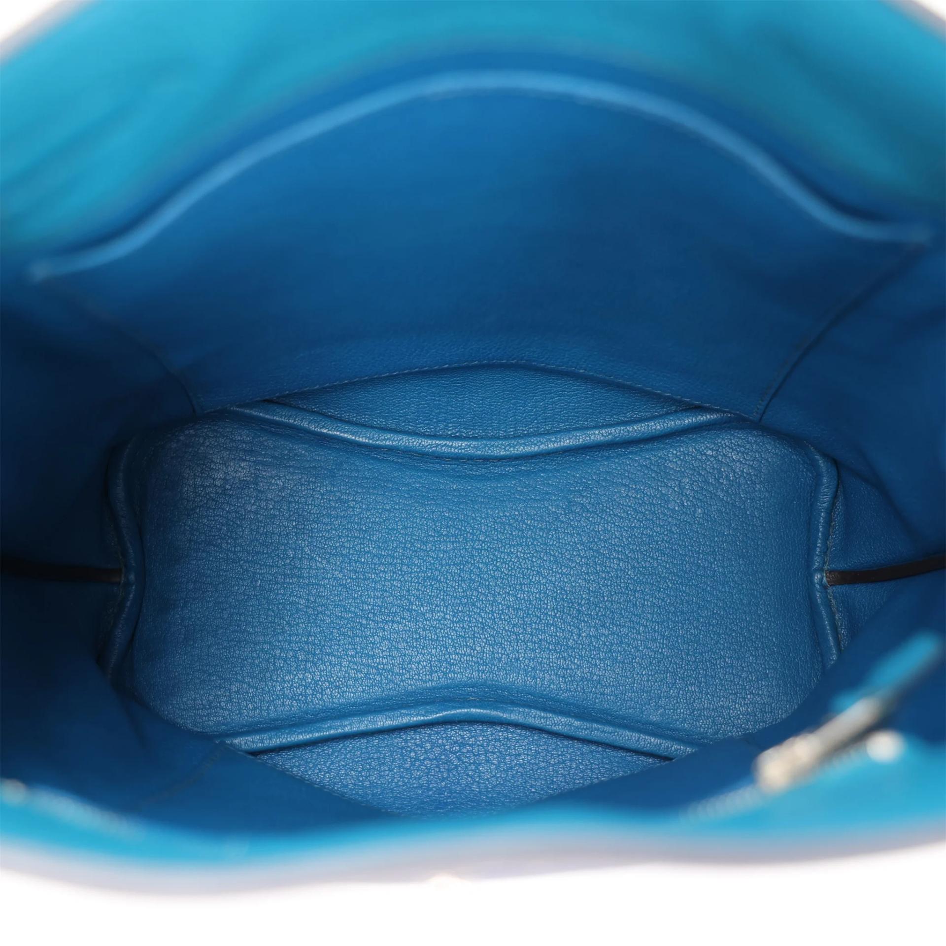 ランク SA HERMÈS エルメス ソーケリー22 ヴェルソ ターコイズ (7B) コルヴェール (1P) トリヨン シルバー金具 □Q刻印 (2013) - 12