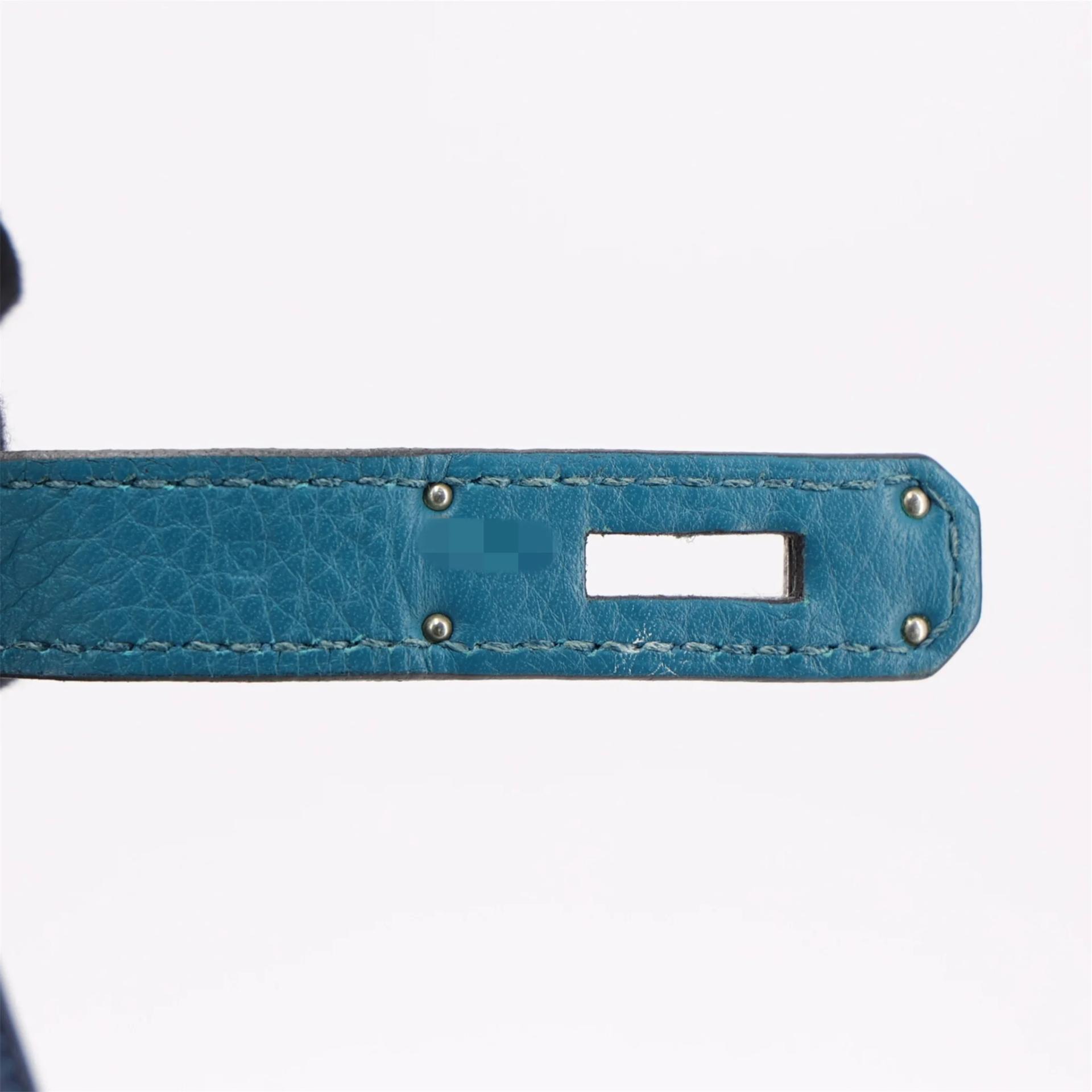 ランク SA HERMÈS エルメス ソーケリー22 ヴェルソ ターコイズ (7B) コルヴェール (1P) トリヨン シルバー金具 □Q刻印 (2013) - 15