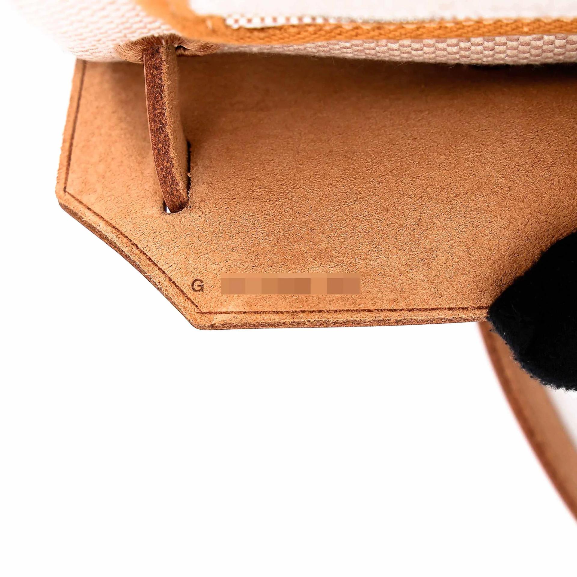 ランク N 新品 HERMÈS エルメス エールバッグPM ゴールド (37) トワルアッシュ シルバー金具 G刻印 (2026) - 16