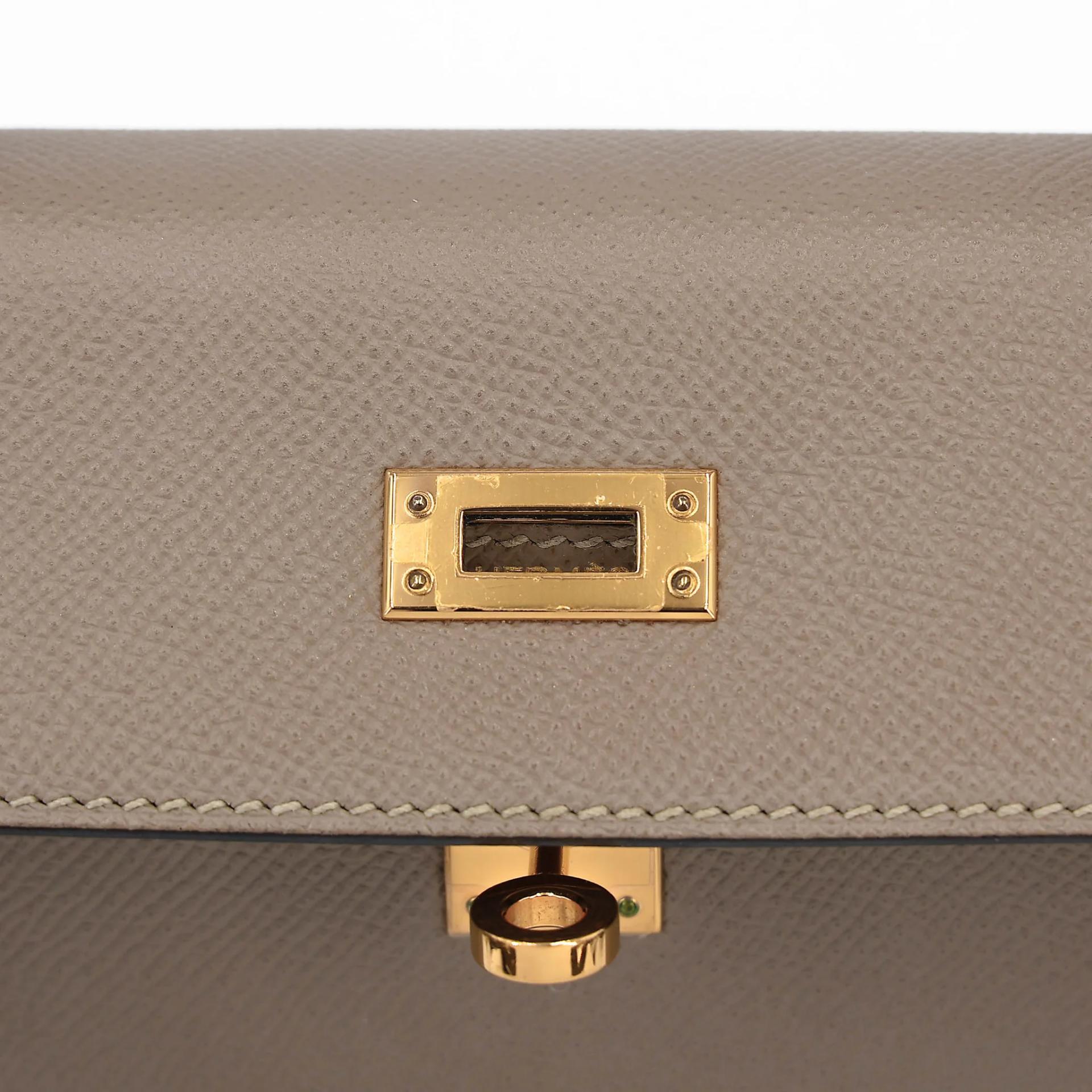 ランク A HERMÈS エルメス ケリー25 セリエ グリアスファルト (M8) エプソン ゴールド金具 C刻印 (2018) - 19