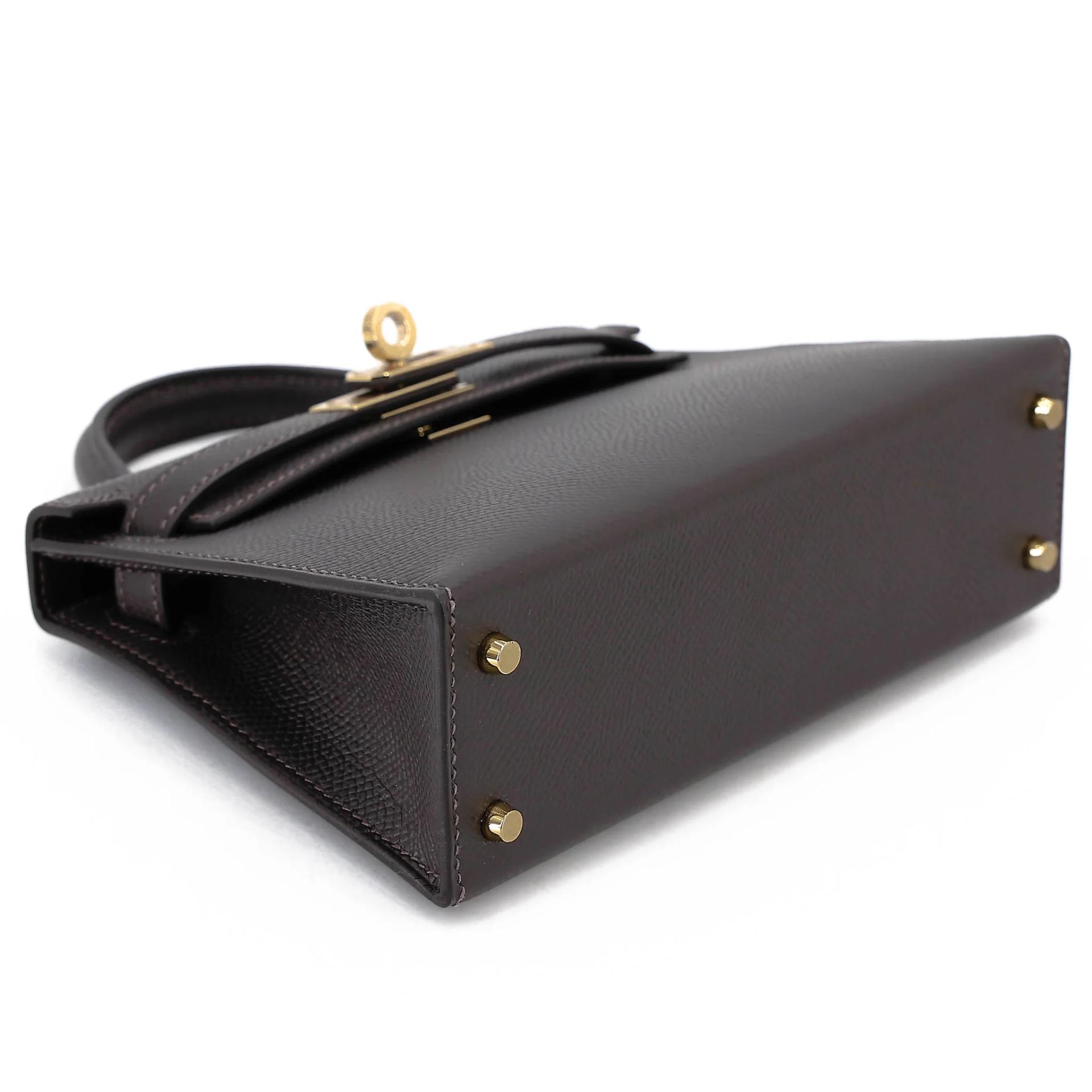 ランク N 新品 HERMÈS エルメス ミニケリー2 ベブラン（T3） エプソン シャンパンゴールド金具 G刻印 (2026) - 5