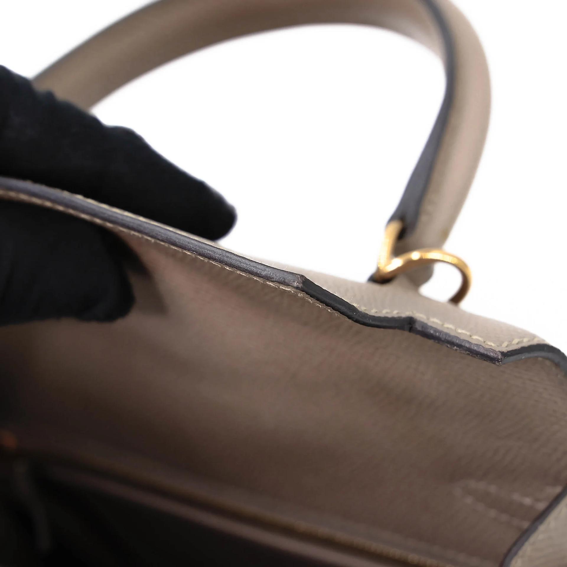 ランク A HERMÈS エルメス ケリー25 セリエ グリアスファルト (M8) エプソン ゴールド金具 C刻印 (2018) - 25