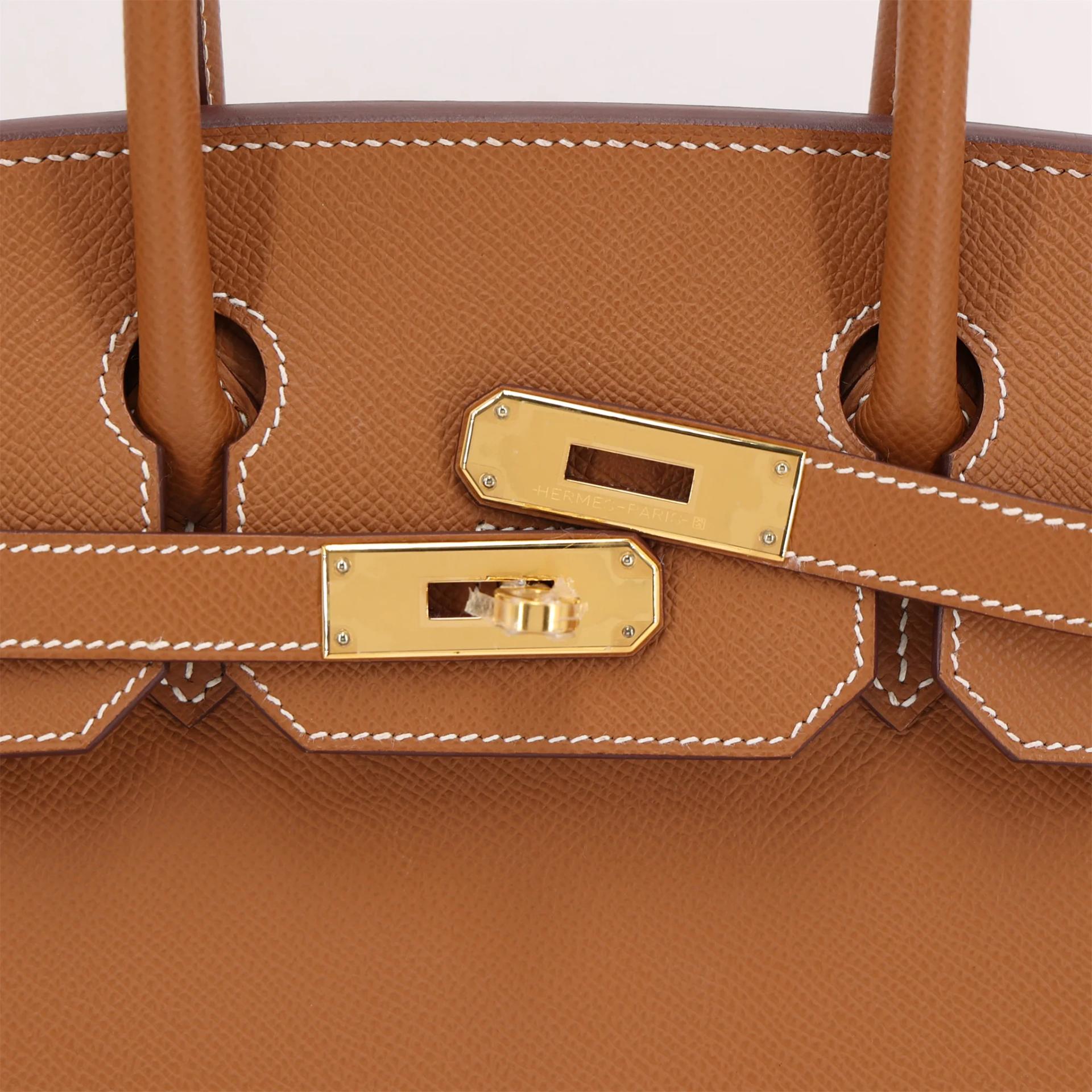 ランク SA HERMÈS エルメス バーキン30 ゴールド エプソン ゴールド金具 U刻印 (2022) - 8