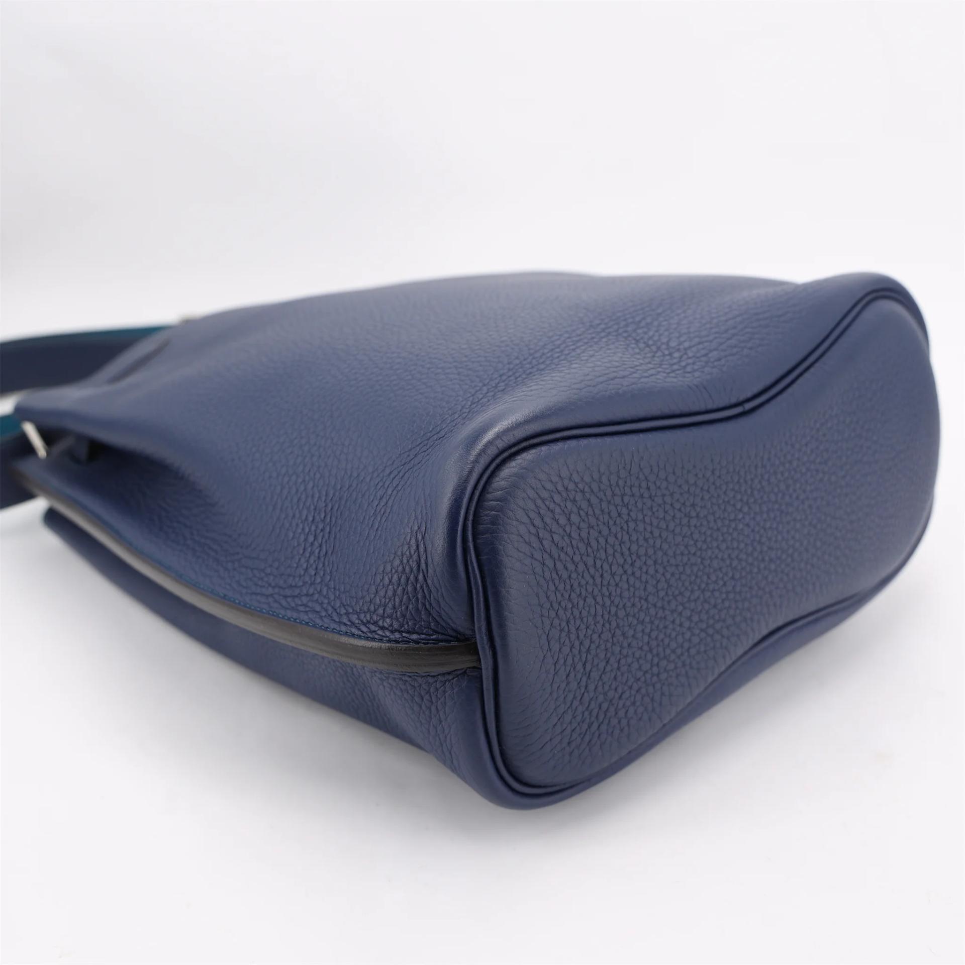 ランク SA HERMÈS エルメス ソーケリー22 ヴェルソ ターコイズ (7B) コルヴェール (1P) トリヨン シルバー金具 □Q刻印 (2013) - 6