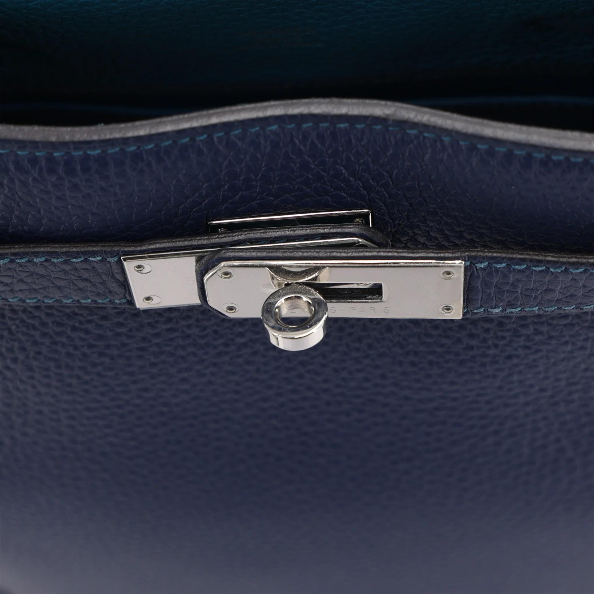 ランク SA HERMÈS エルメス ソーケリー22 ヴェルソ ターコイズ (7B) コルヴェール (1P) トリヨン シルバー金具 □Q刻印 (2013) - 9