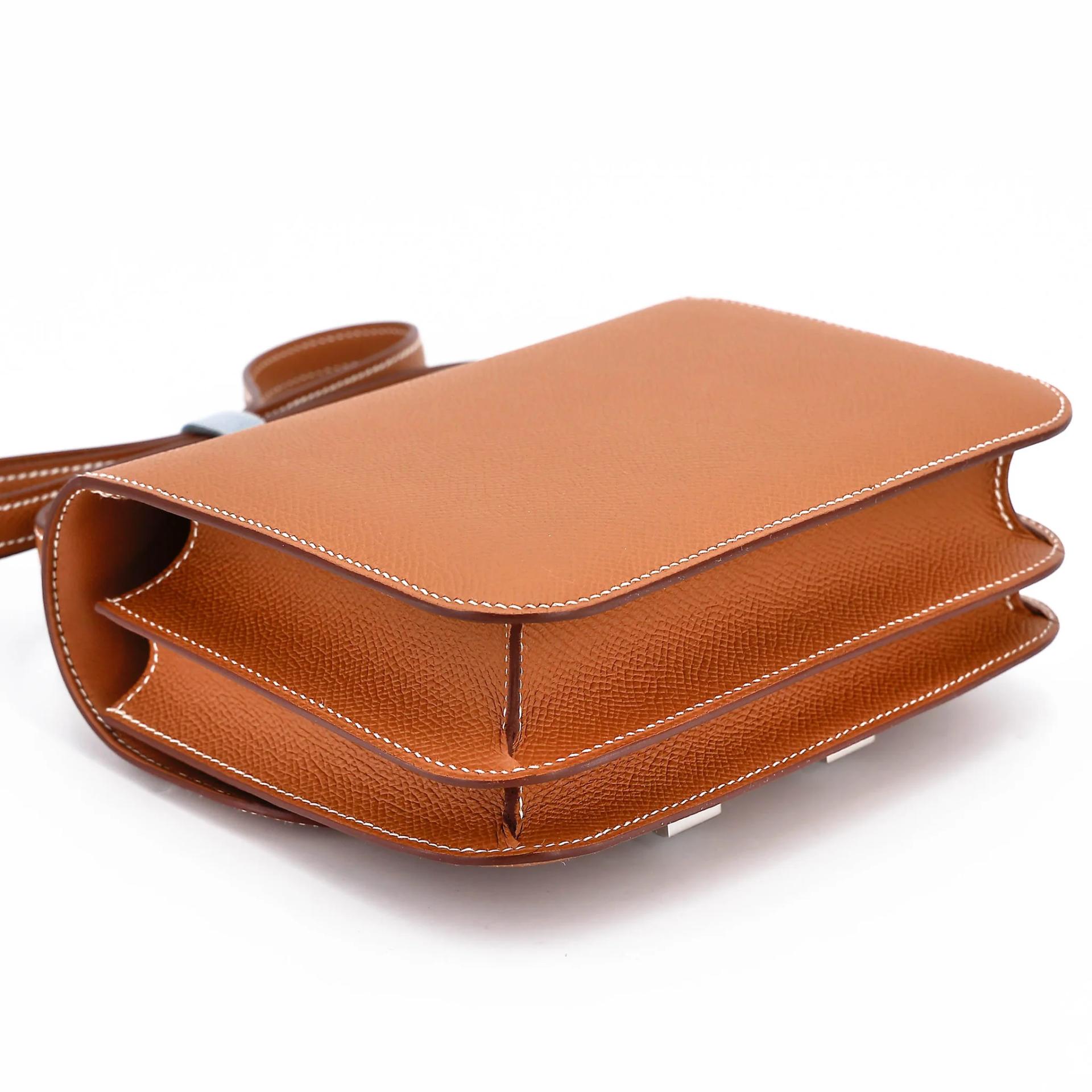 Brand New ( Rank N ) HERMÈS Constance Mini 19 Mirror Gold (37) Epsom Palladium hardware G (2026) - 7
