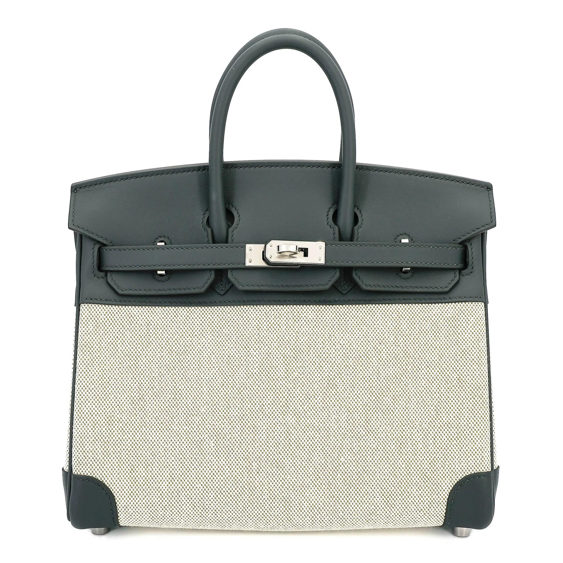 Birkin 25 Vert Mangrove (Q0) Vert Amande (63)