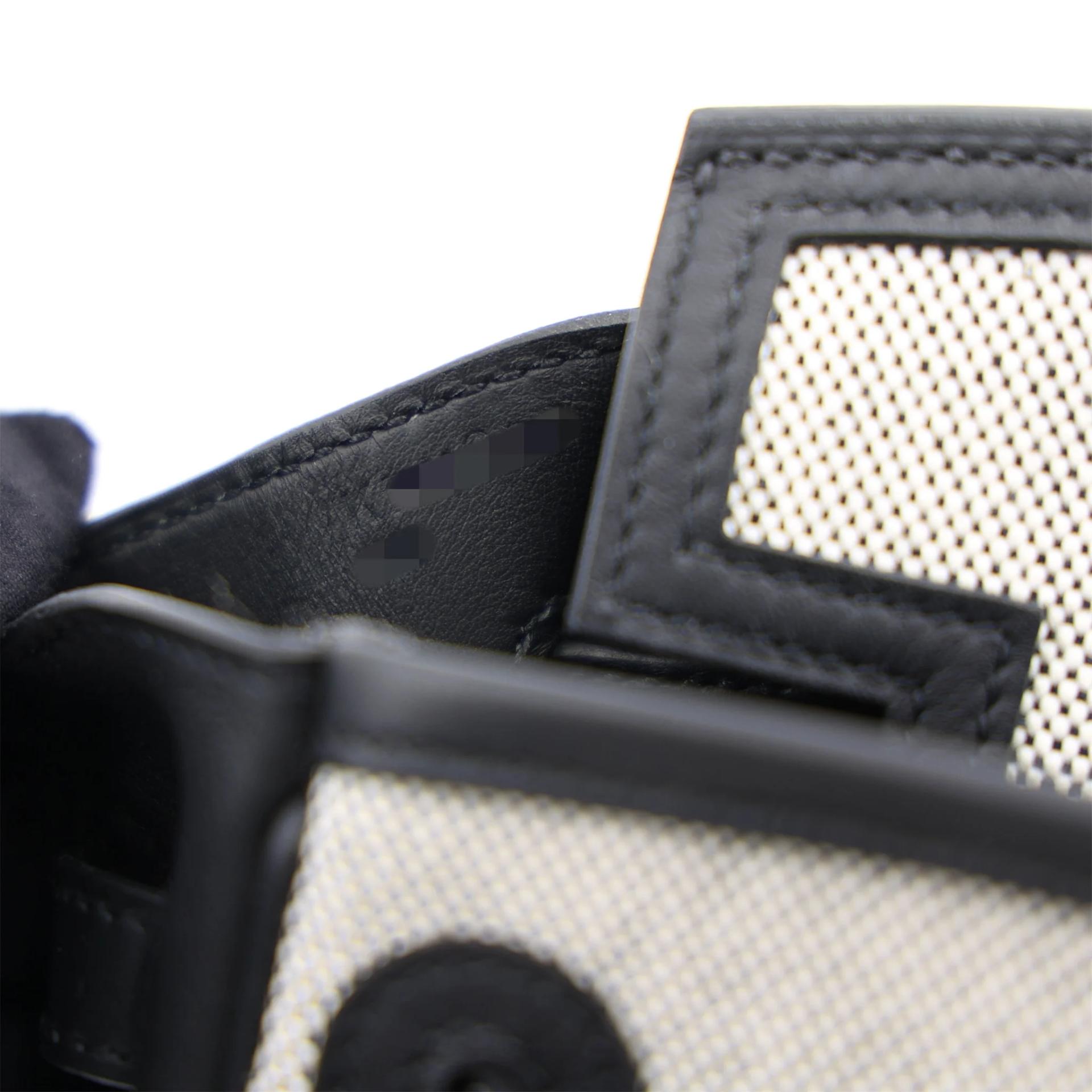 Brand New ( Rank N ) HERMÈS Limited Edition Birkin Cargo 25 Noir (89) Ecru Toile H canvas Swift Palladium hardware K (2025) - 15