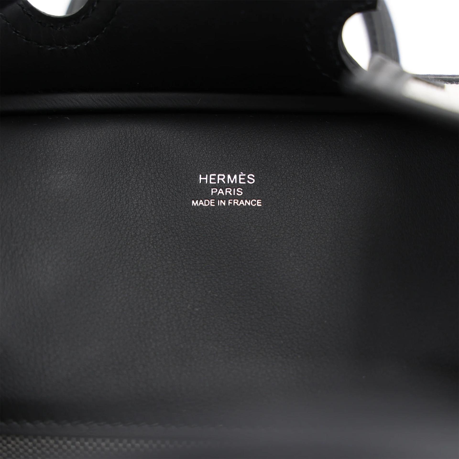 Brand New ( Rank N ) HERMÈS Limited Edition Birkin Cargo 25 Noir (89) Ecru Toile H canvas Swift Palladium hardware K (2025) - 11