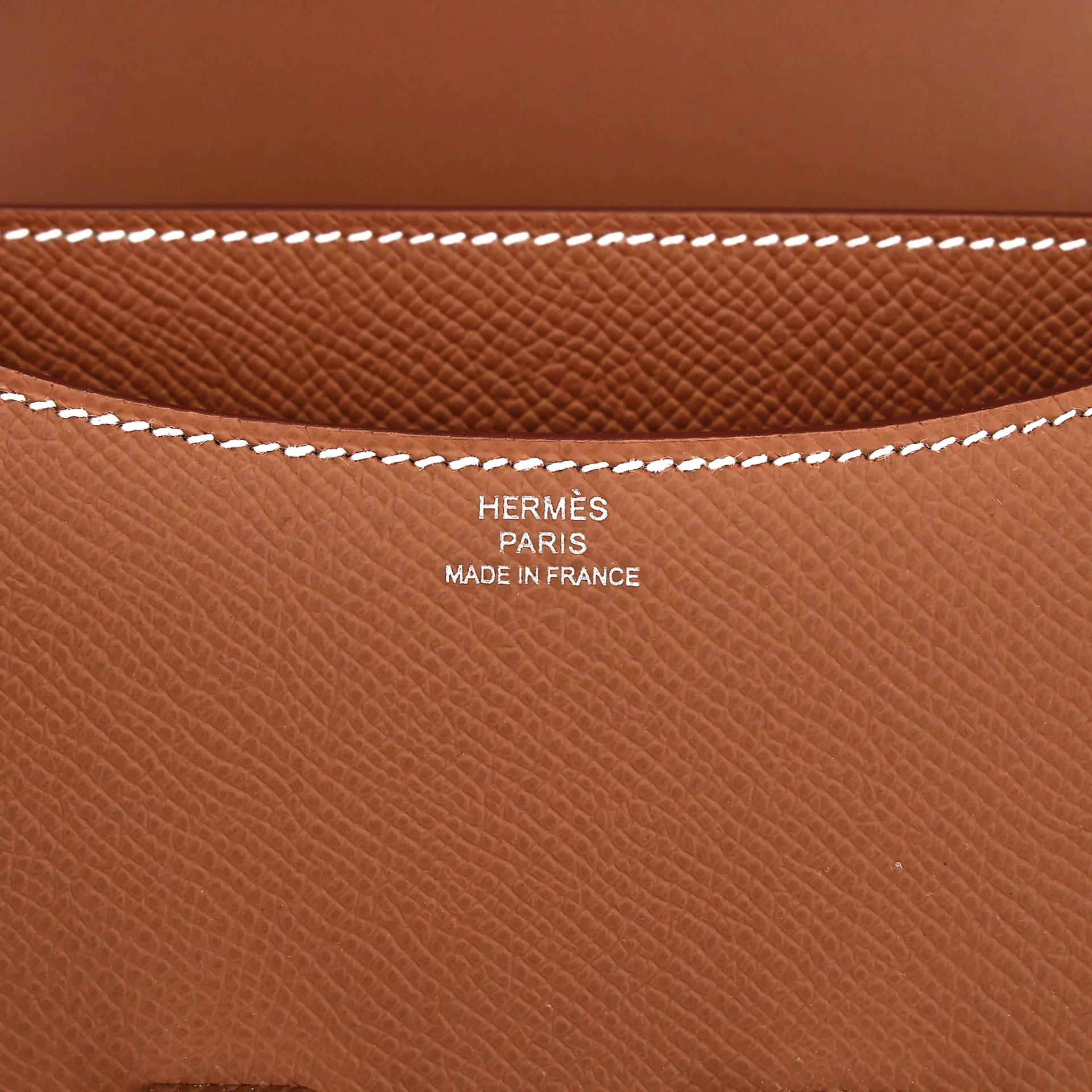 Brand New ( Rank N ) HERMÈS Constance Mini 19 Mirror Gold (37) Epsom Palladium hardware G (2026) - 12